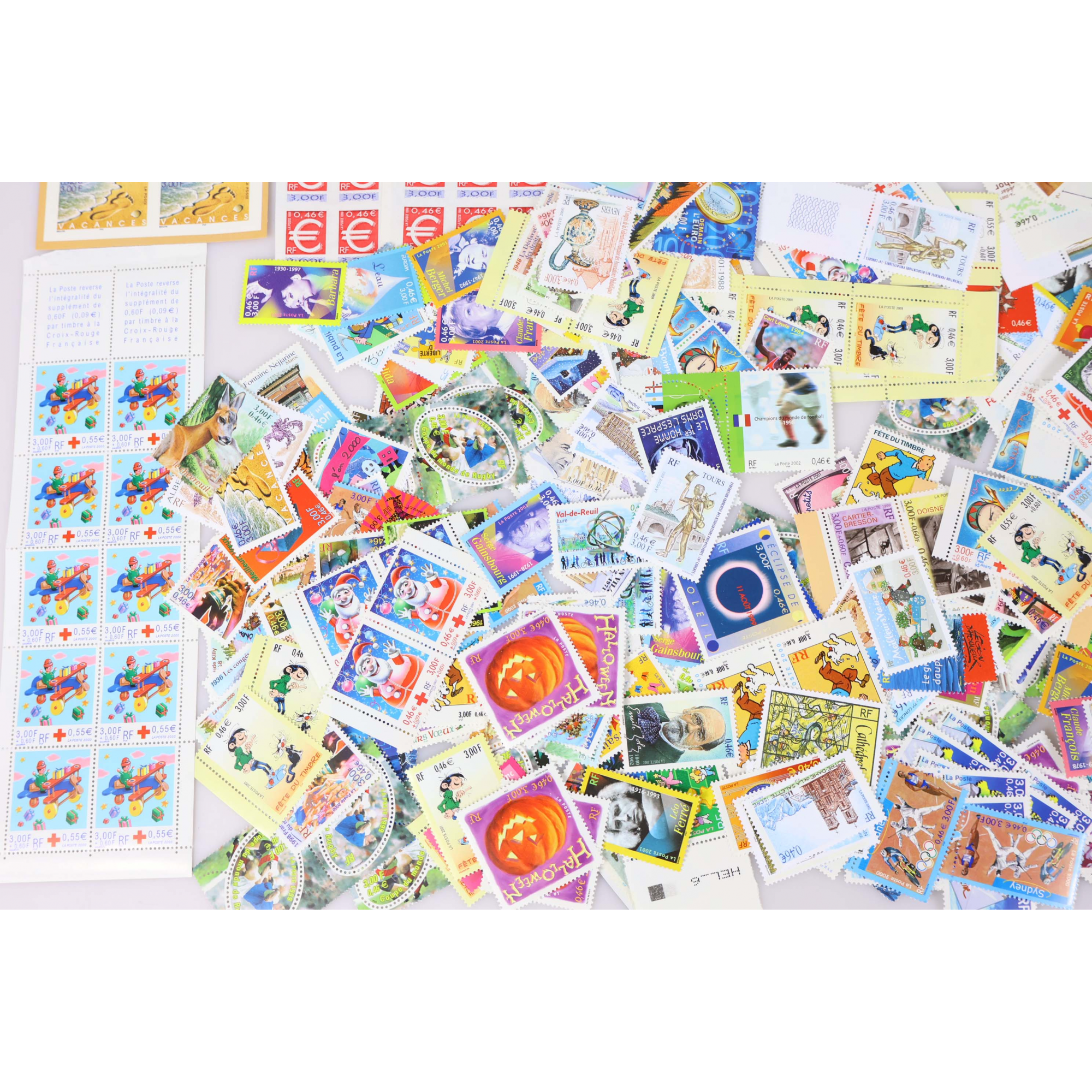 LOT DE 560 TIMBRES A 0.46€ EN BLOCS/TIMBRES-POSTES/CARNETS NEUFS FACIALE 257€