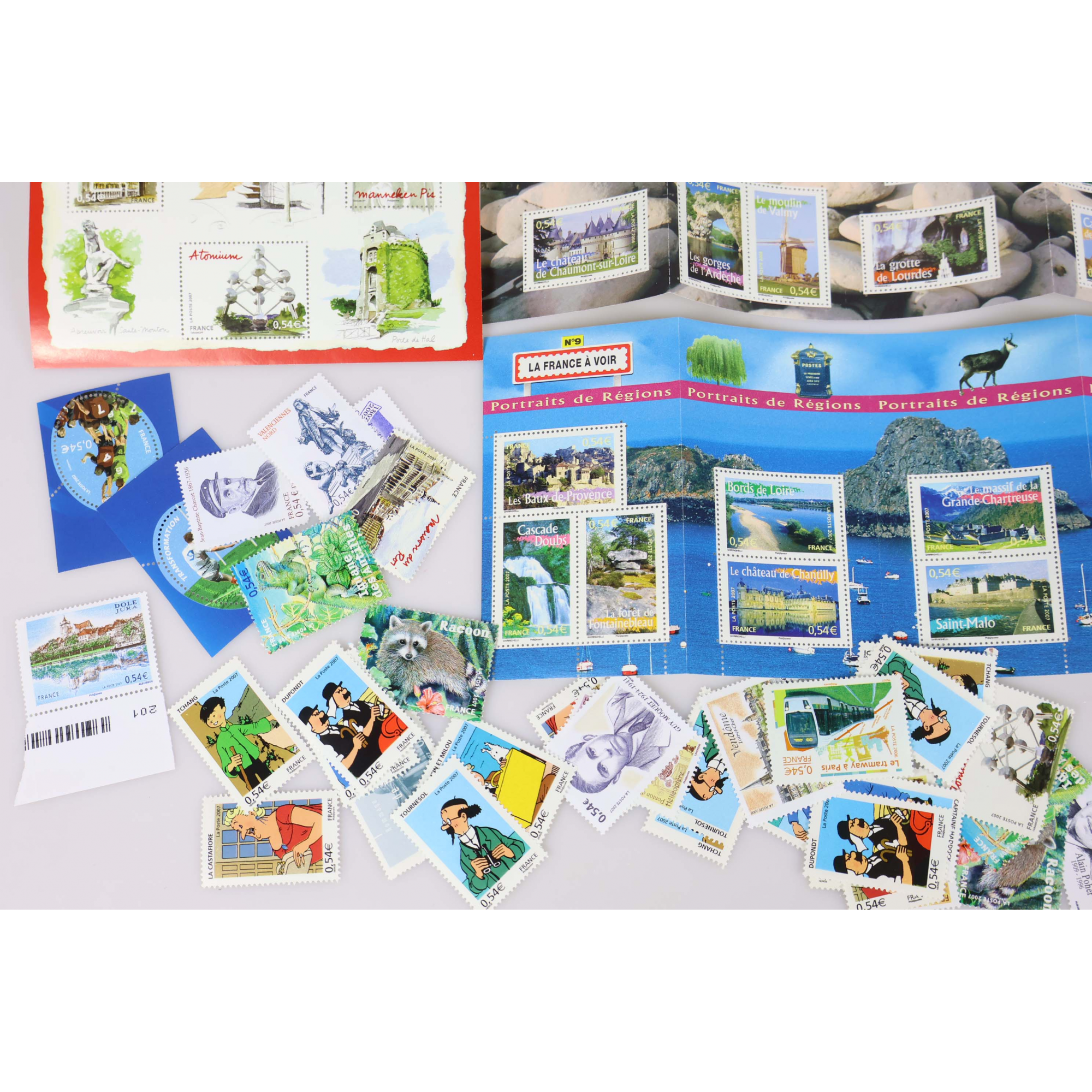 LOT DE 100 TIMBRES A 0.54€ EN BLOCS ET TIMBRES-POSTES NEUFS FACIALE 54€