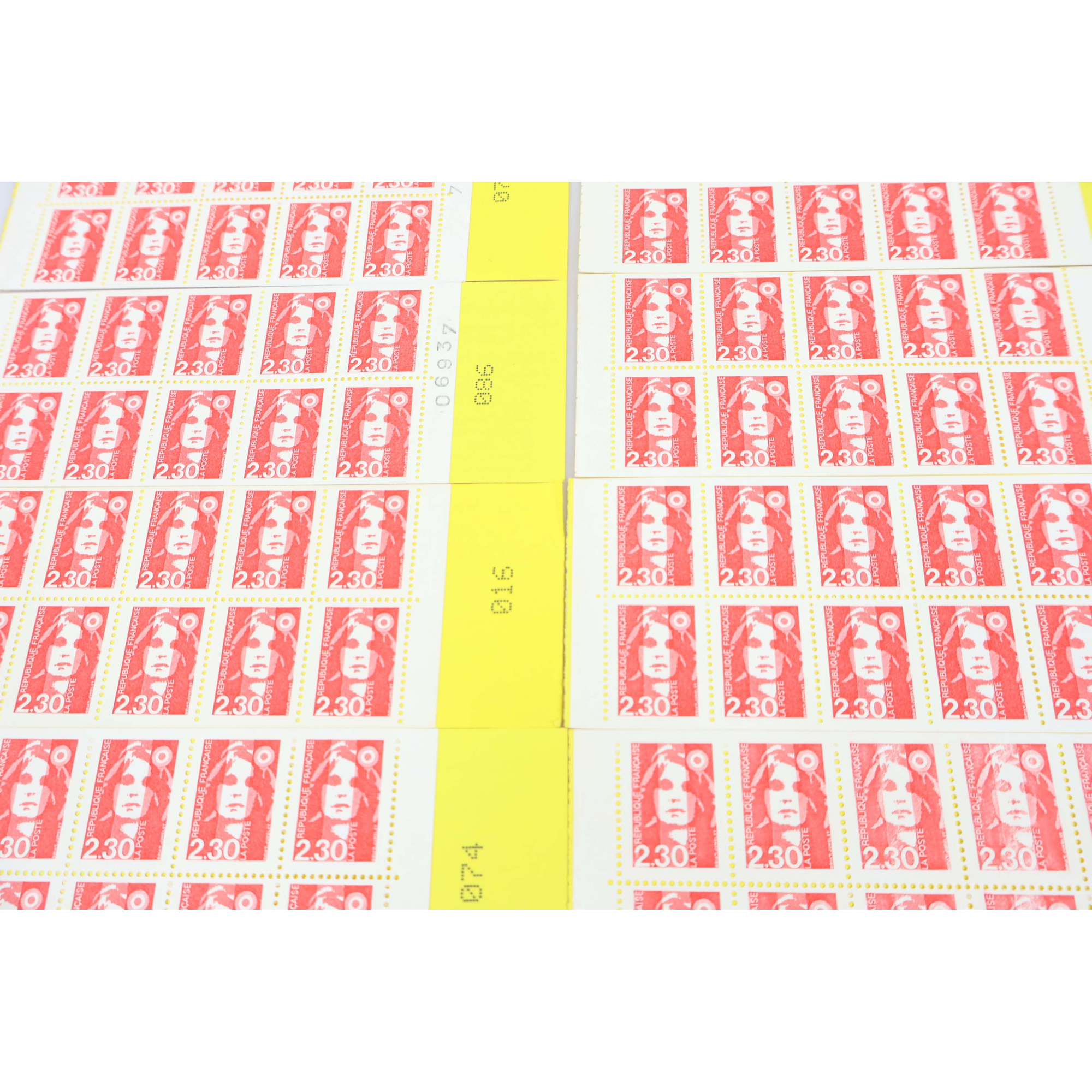 LOT DE 10 CARNETS DE TIMBRES DE FRANCE DE 2.3 FRANCS FACIALE 230 FRANCS