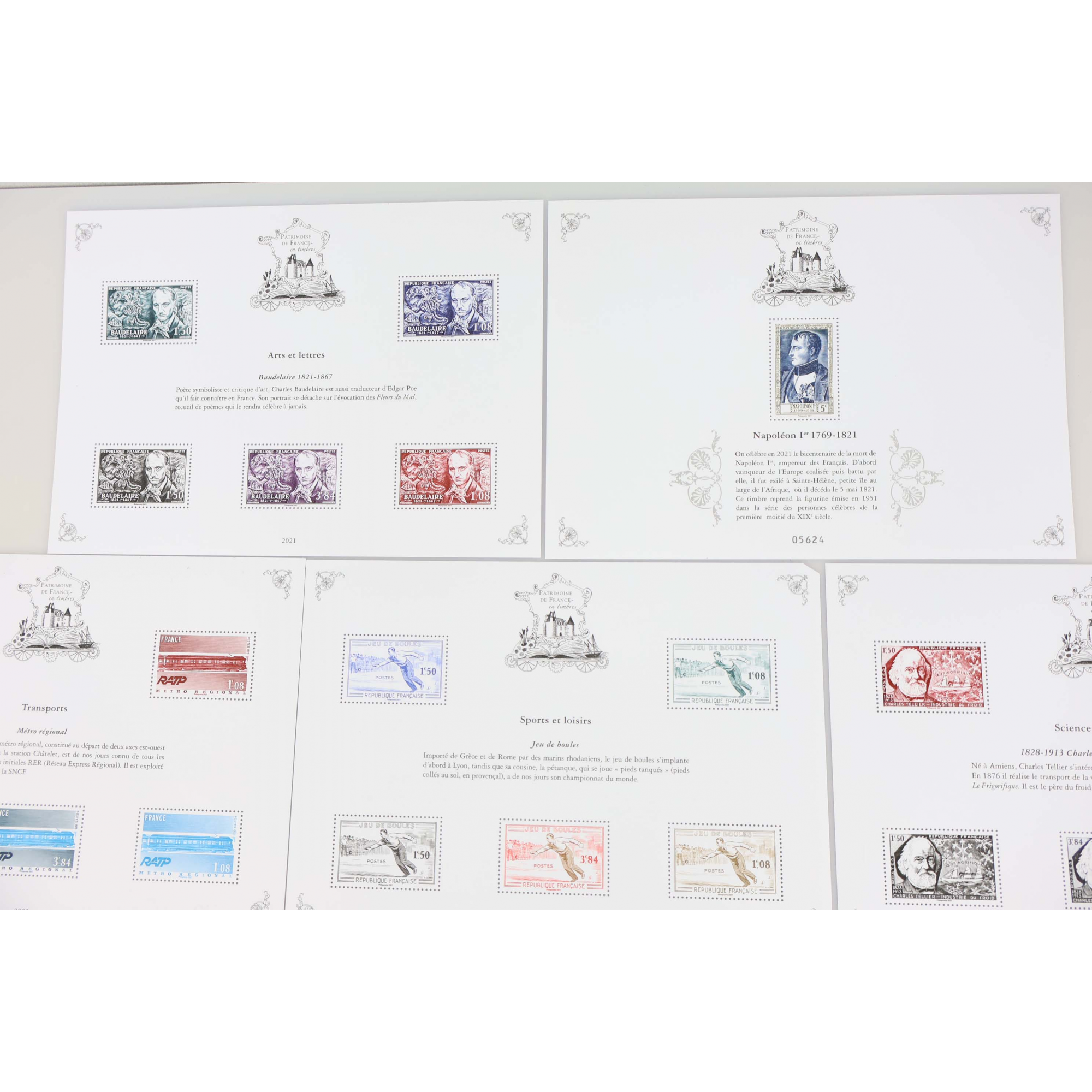 PATRIMOINE DE FRANCE TRÉSORS DE LA PHILATÉLIE SÉRIE COMPLÈTE DE 11 BLOCS DE 2021