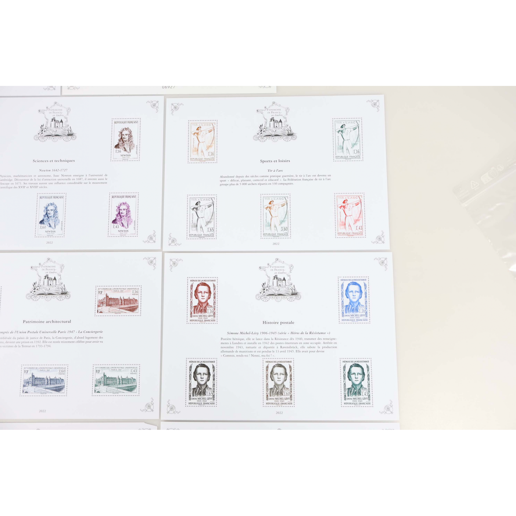 PATRIMOINE DE FRANCE TRÉSORS DE LA PHILATÉLIE SÉRIE COMPLÈTE DE 11 BLOCS DE 2022