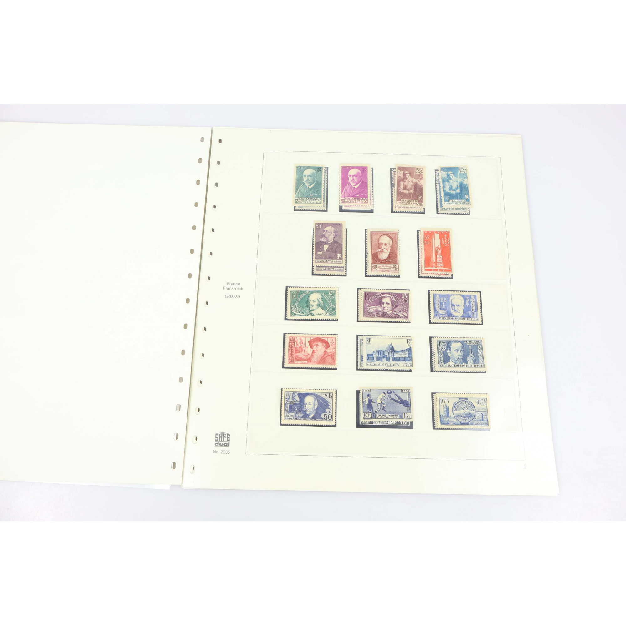 FRANCE, COLLECTION COMPLÈTE DE 1938 ET 1939, TIMBRES NEUFS** + DOUBLES OBLITÉRÉS
