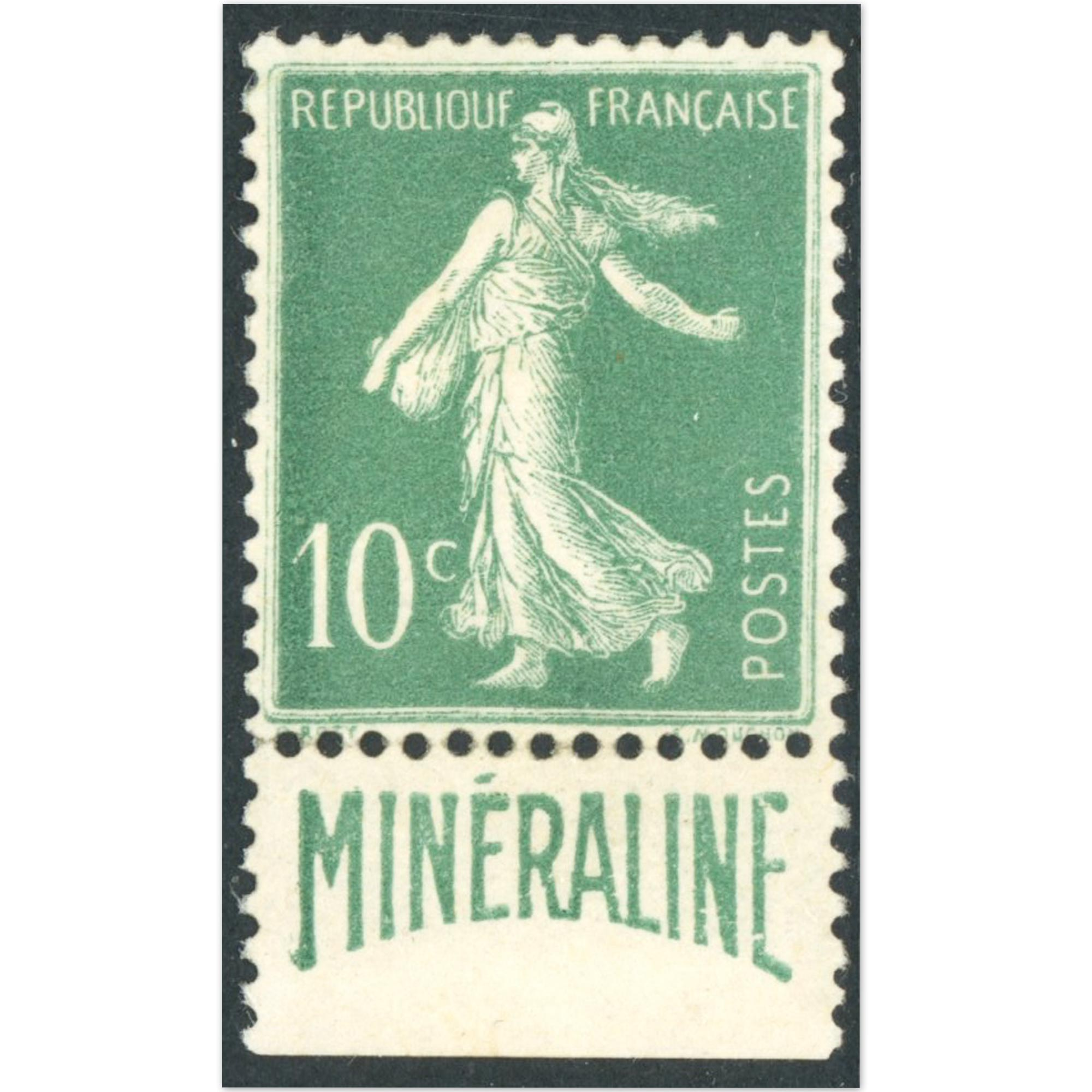 TIMBRE DE FRANCE N°188A MINERALINE REGOMMÉ CONSIDÉRÉ NEUF SANS GOMME COTE 600€