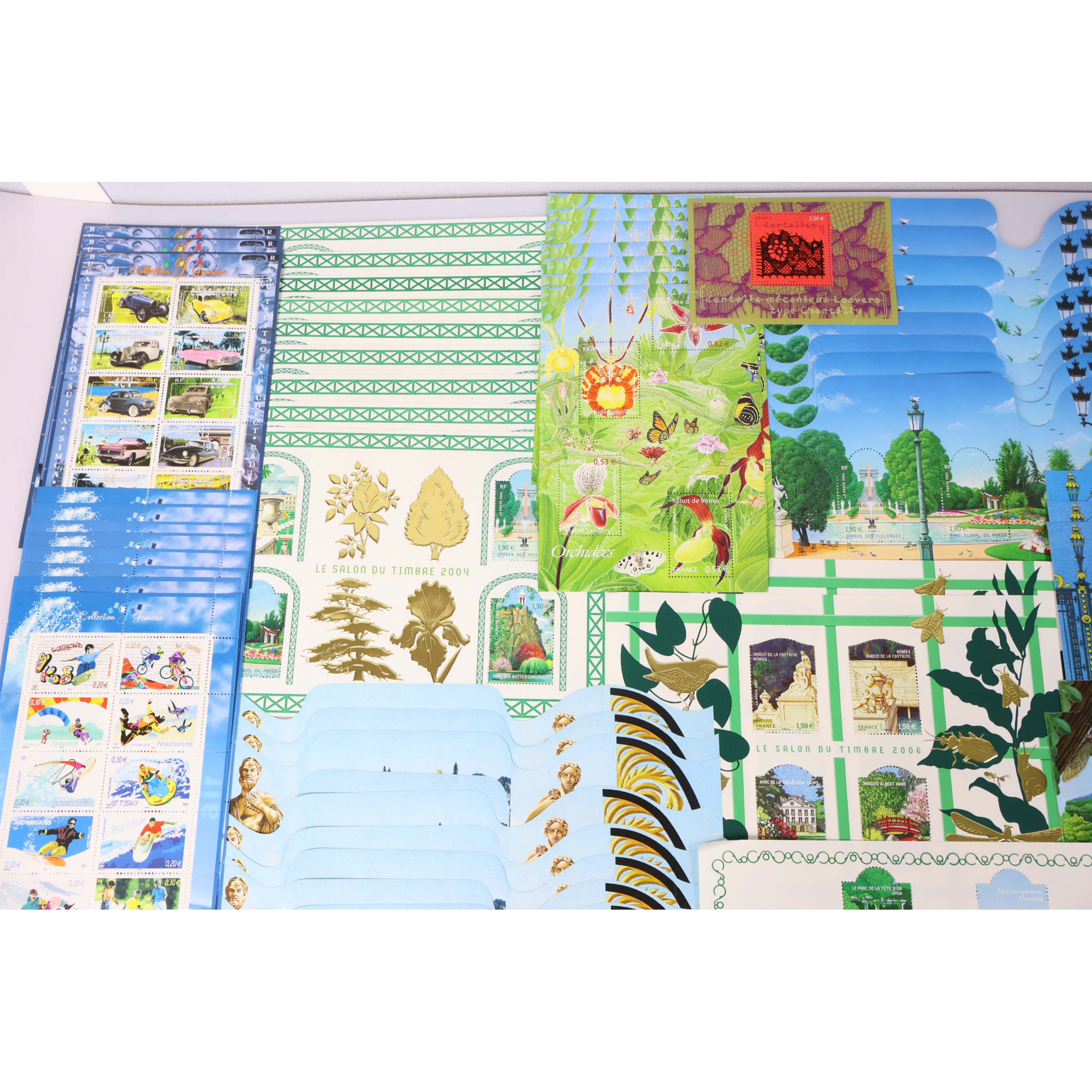 LOT IMPORTANT DE BLOCS-FEUILLETS EN EUROS TIMBRES NEUFS** FACIALE 417€