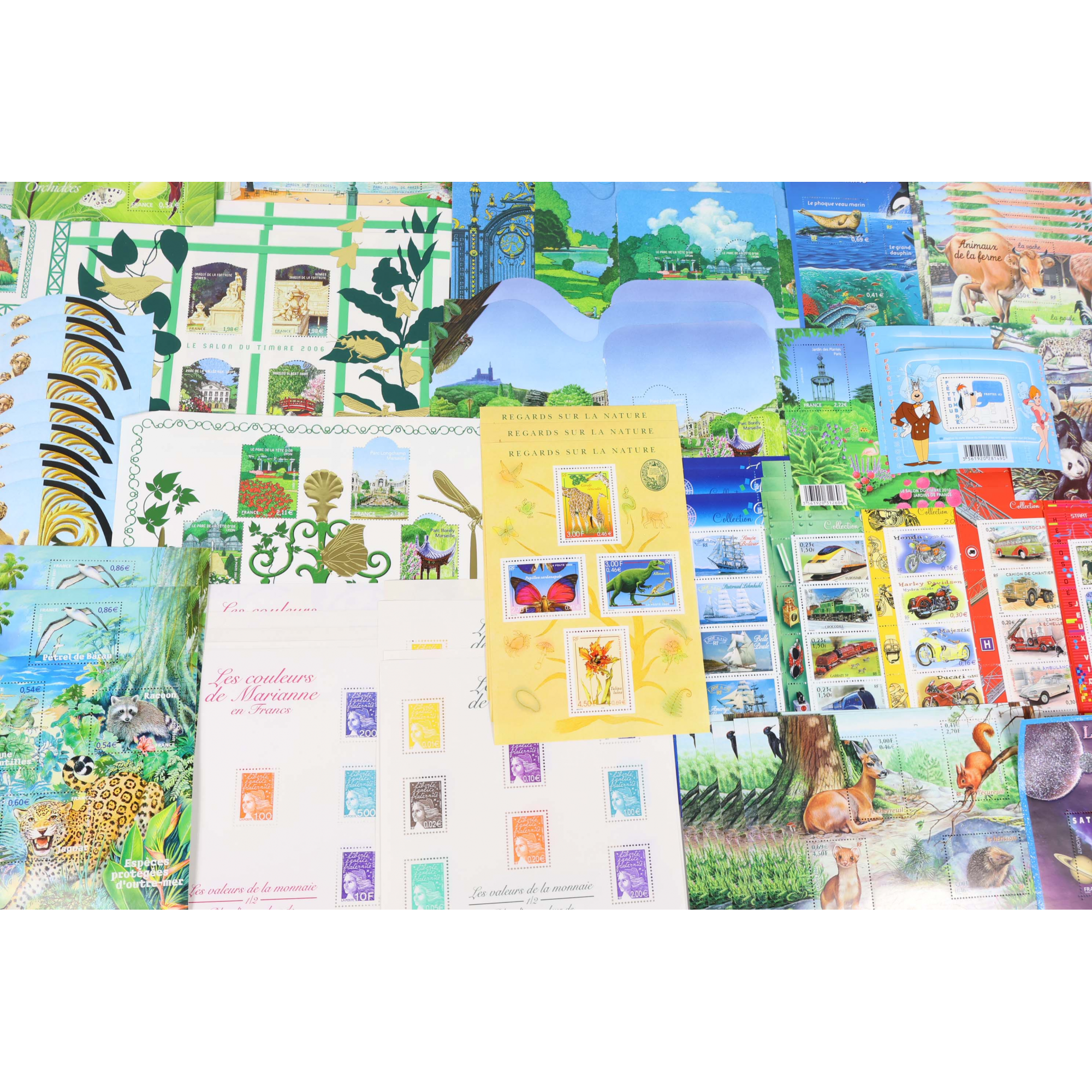LOT IMPORTANT DE BLOCS-FEUILLETS EN EUROS TIMBRES NEUFS** FACIALE 417€