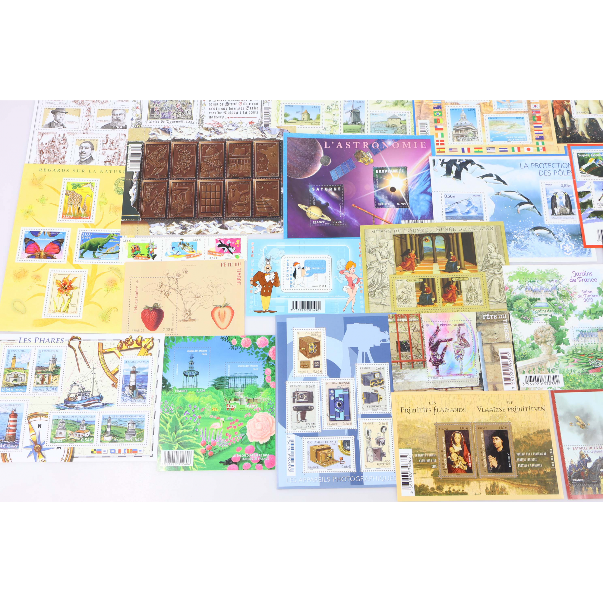 LOT DE BLOS FEUILLETS MODERNES EN EUROS IDÉAL AFFRANCHISSEMENT FACIALE 132€