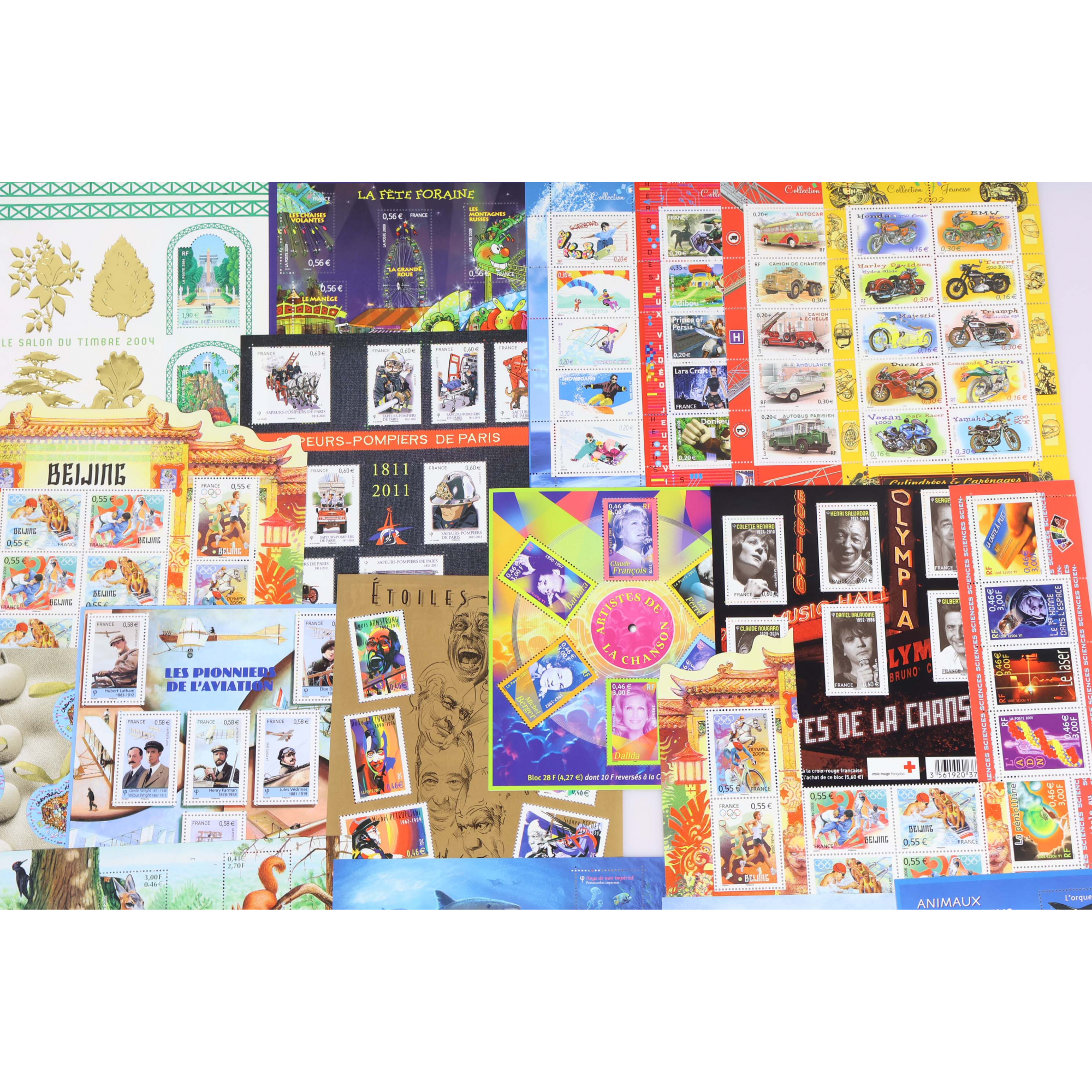 LOT DE TIMBRES-POSTE ET BLOCS EN EUROS FACIALE 208€ COLLECTION/AFFRANCHISSEMENT