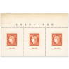 FRANCE N° 841b CITEX CENTENAIRE DU TIMBRE, BANDE DE 3 TIMBRES NEUFS - 1949