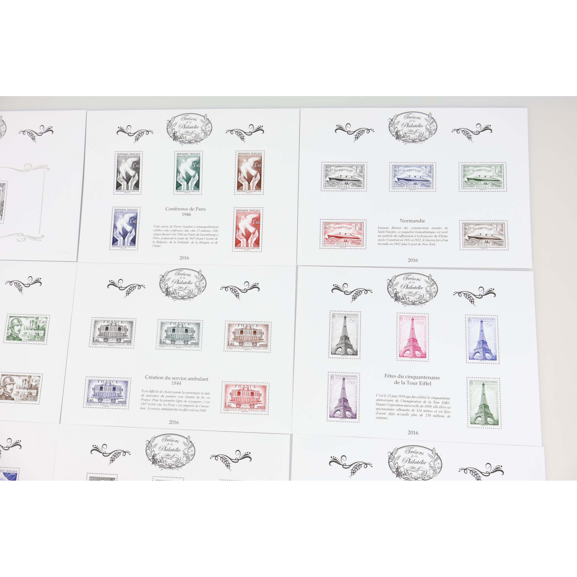 SÉRIE COMPLÈTE TRÉSORS DE LA PHILATELIE ANNÉE 2016 NEUFS**, BS21 À BS30 + BS30A