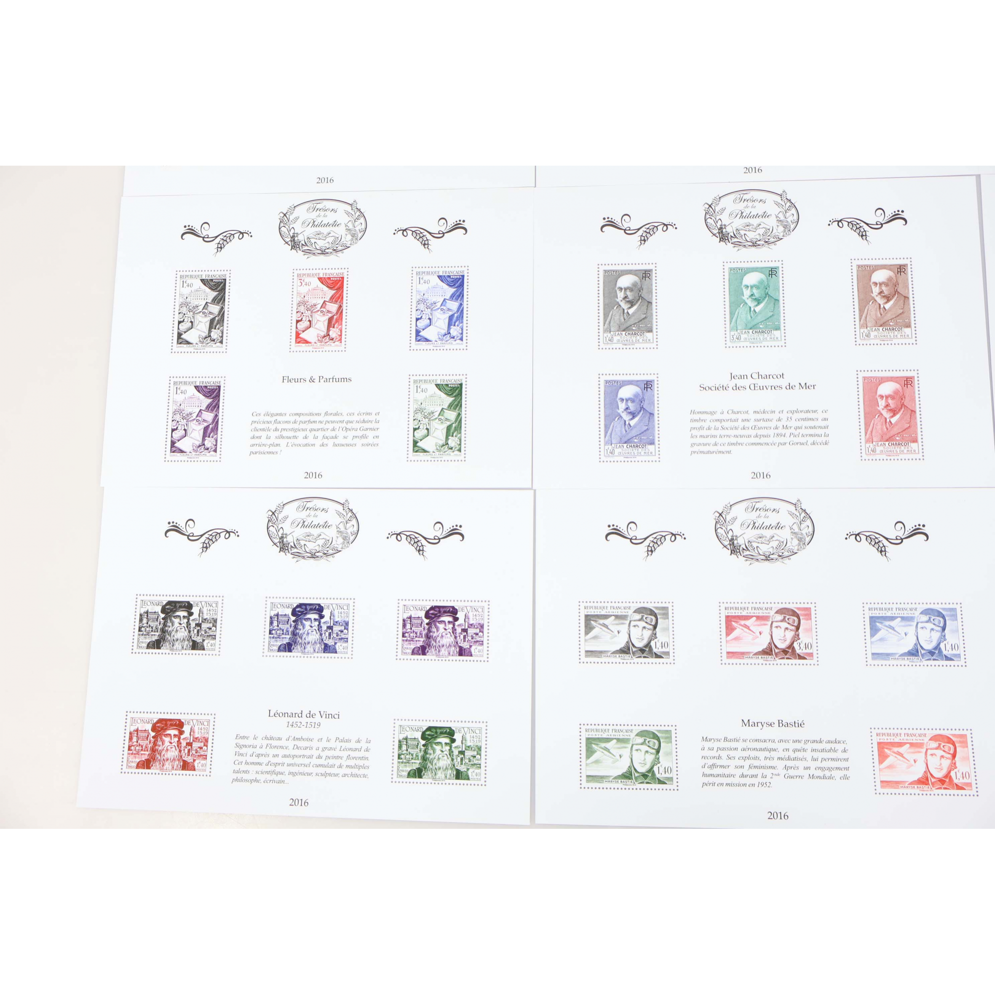 SÉRIE COMPLÈTE TRÉSORS DE LA PHILATELIE ANNÉE 2016 NEUFS**, BS21 À BS30 + BS30A