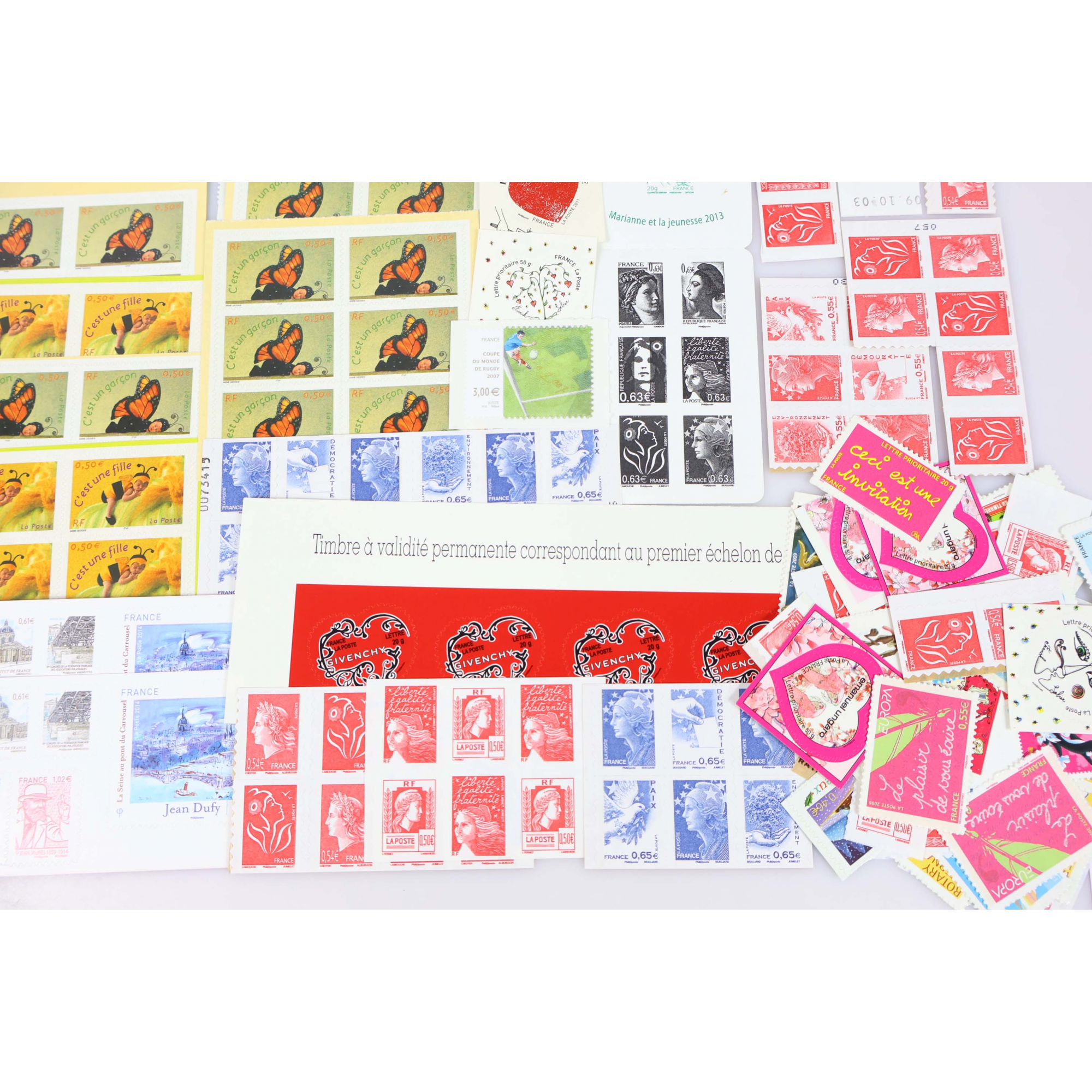 FRANCE LOT TIMBRES EUROS AUTOADHÉSIFS POUR AFFRANCHISSEMENT, VALEUR FACIALE 236€