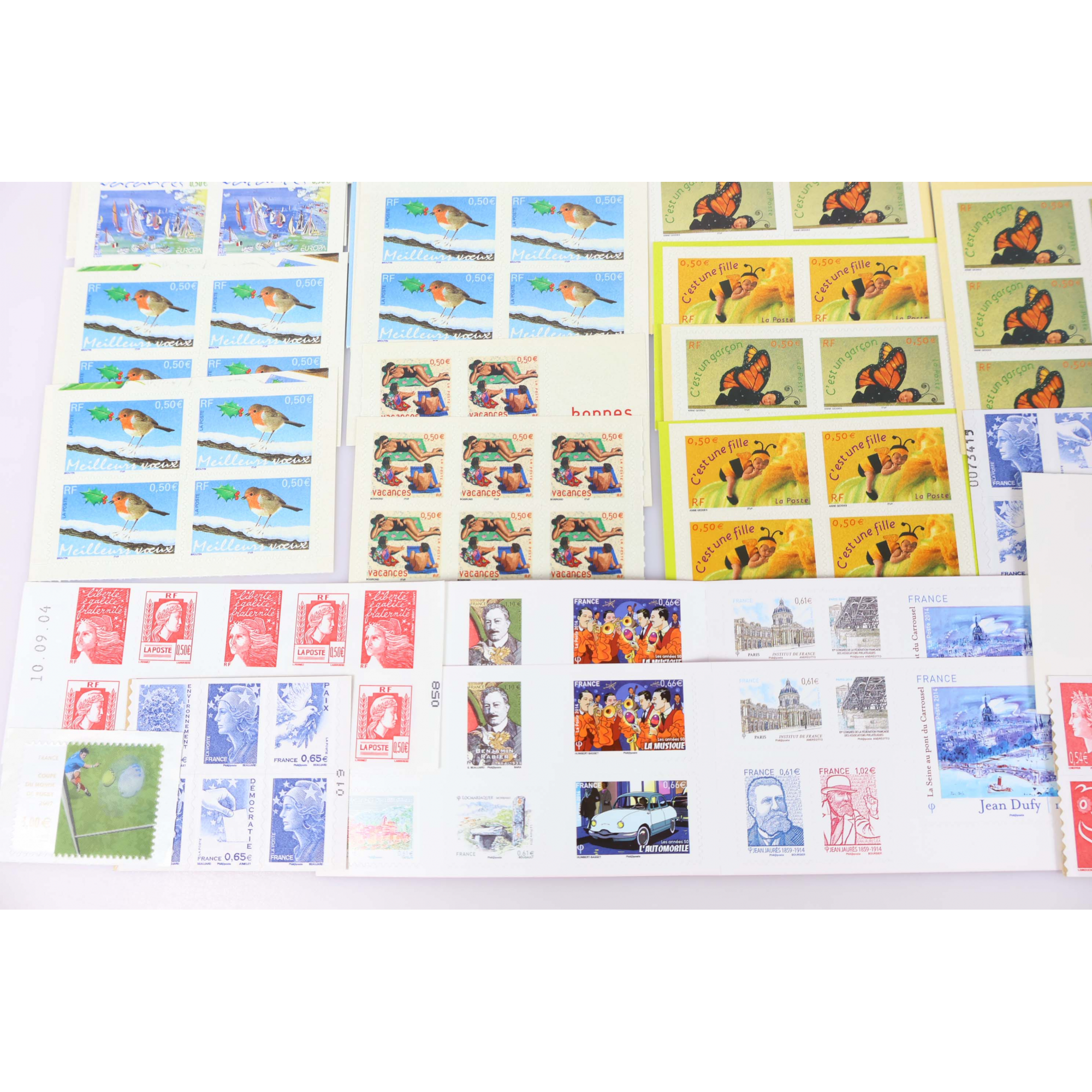 FRANCE LOT TIMBRES EUROS AUTOADHÉSIFS POUR AFFRANCHISSEMENT, VALEUR FACIALE 236€