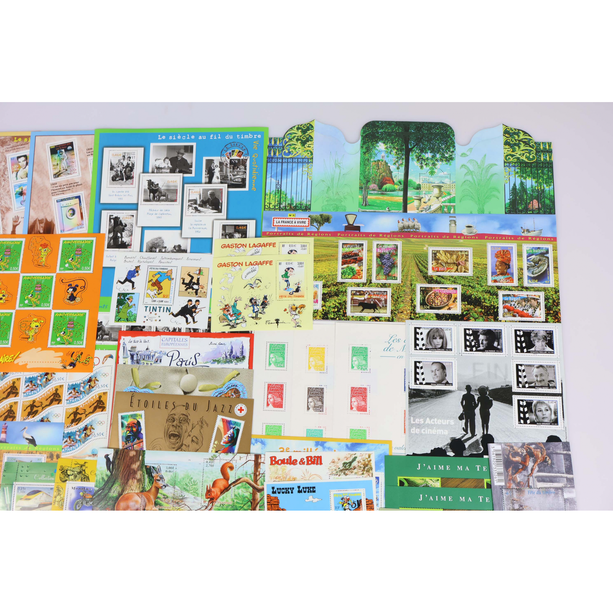 LOT DE TIMBRES-POSTE ET BLOCS EN EUROS FACIALE 134€ COLLECTION/AFFRANCHISSEMENT