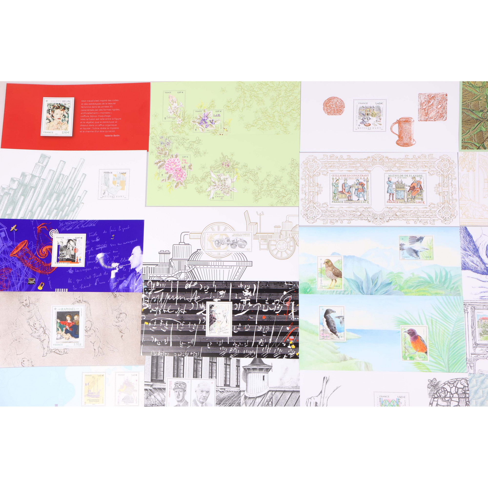 LOT DE BLOCS SOUVENIRS FRANCE 2020/2021 N°164 À 186 COMPLET TIMBRES NEUFS**