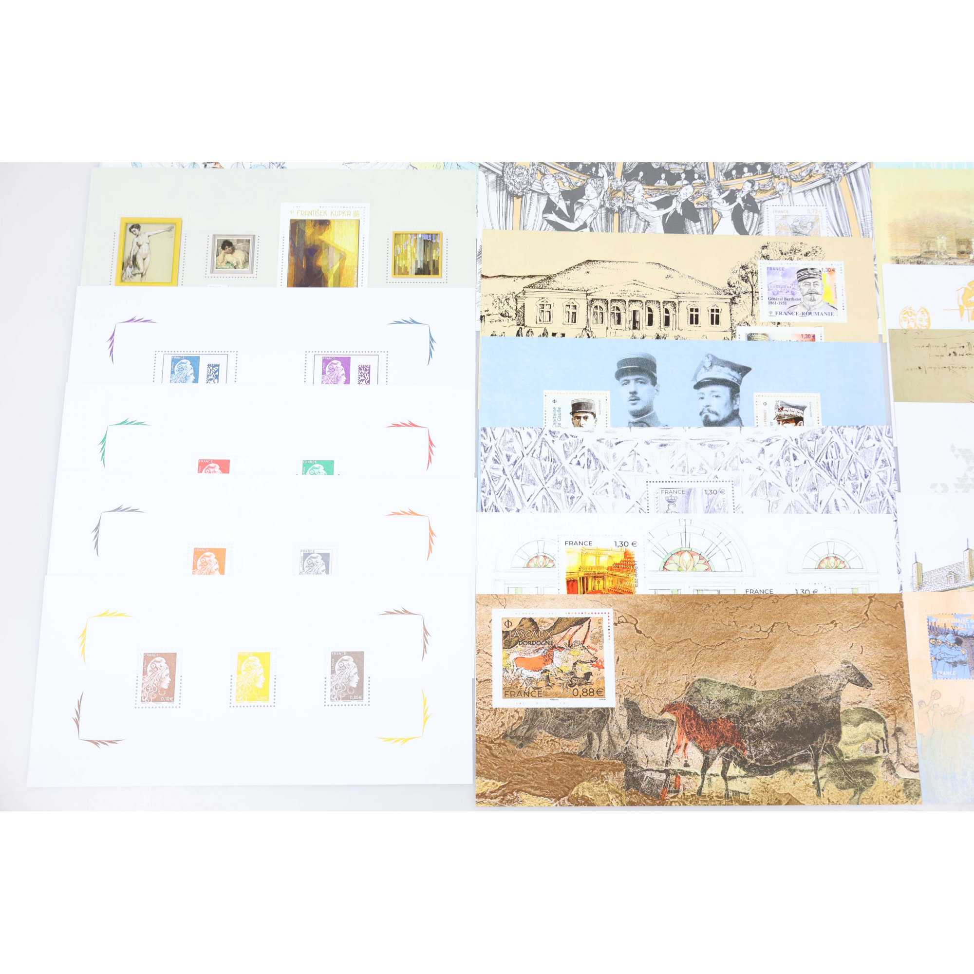 LOT DE BLOCS SOUVENIRS FRANCE 2018/2019 N°142 A 163 COMPLET TIMBRES NEUFS**