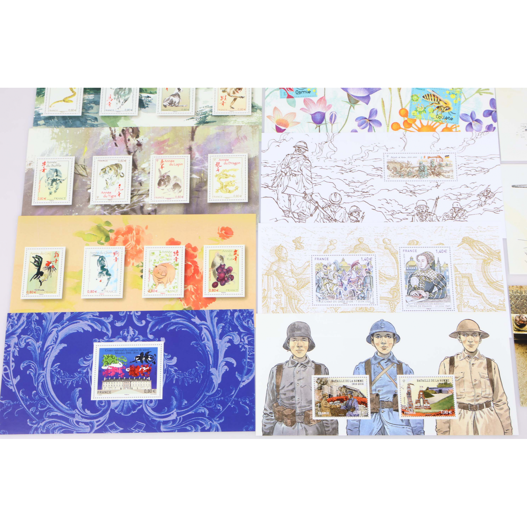 LOT DE BLOCS SOUVENIRS FRANCE ANNÉE COMPLÈTE 2016 N°122 A 131 TIMBRES NEUFS**
