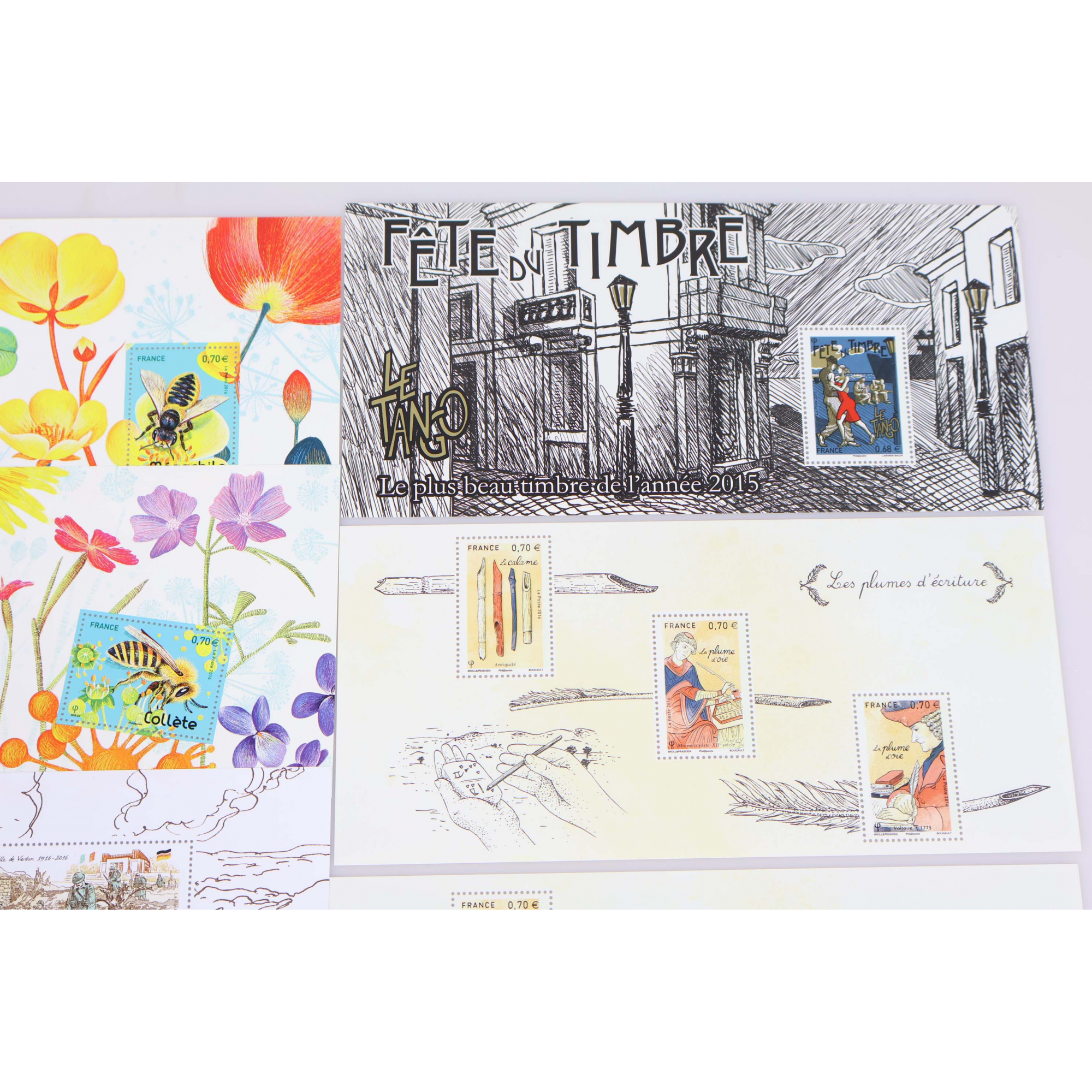 LOT DE BLOCS SOUVENIRS FRANCE ANNÉE COMPLÈTE 2016 N°122 A 131 TIMBRES NEUFS**