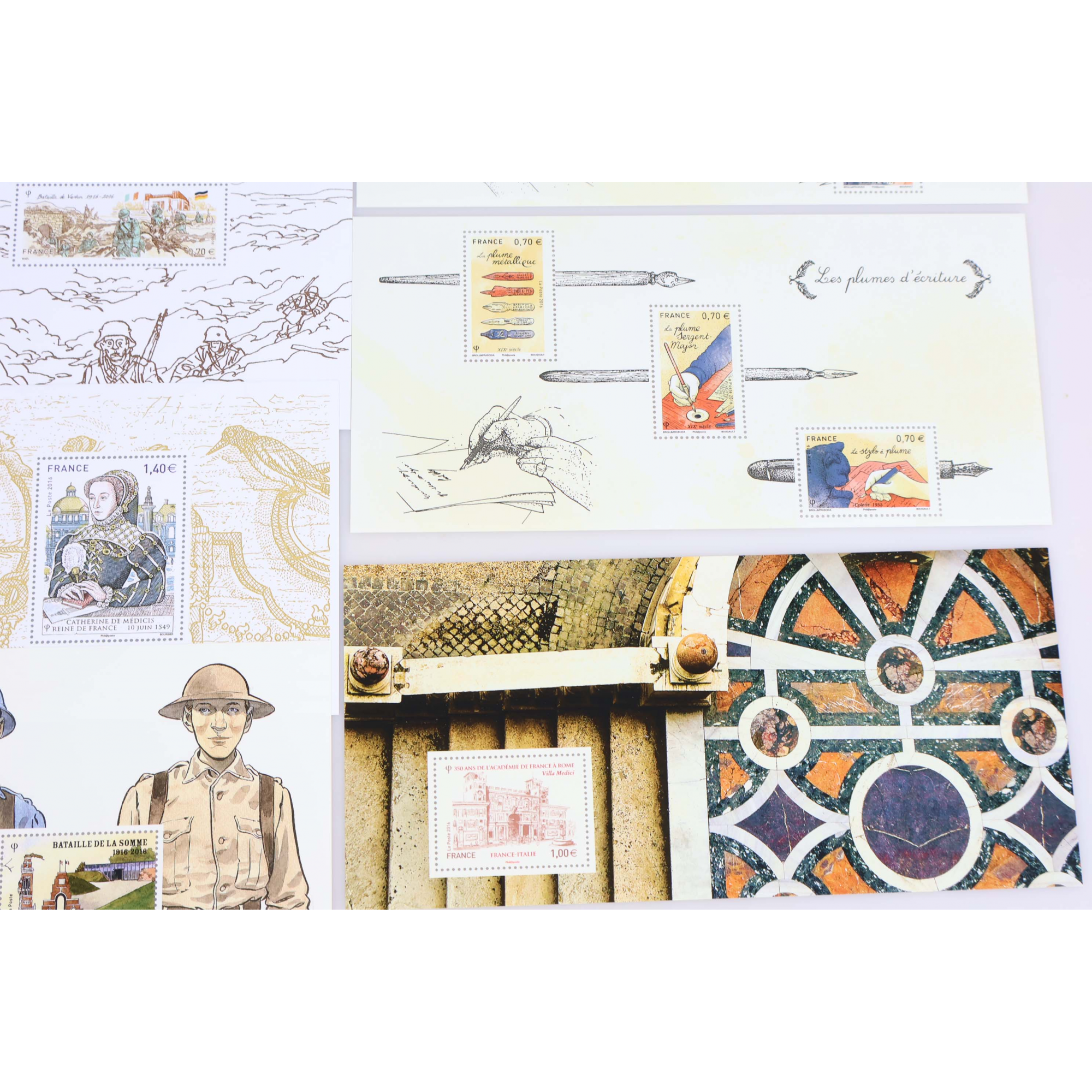 LOT DE BLOCS SOUVENIRS FRANCE ANNÉE COMPLÈTE 2016 N°122 A 131 TIMBRES NEUFS**