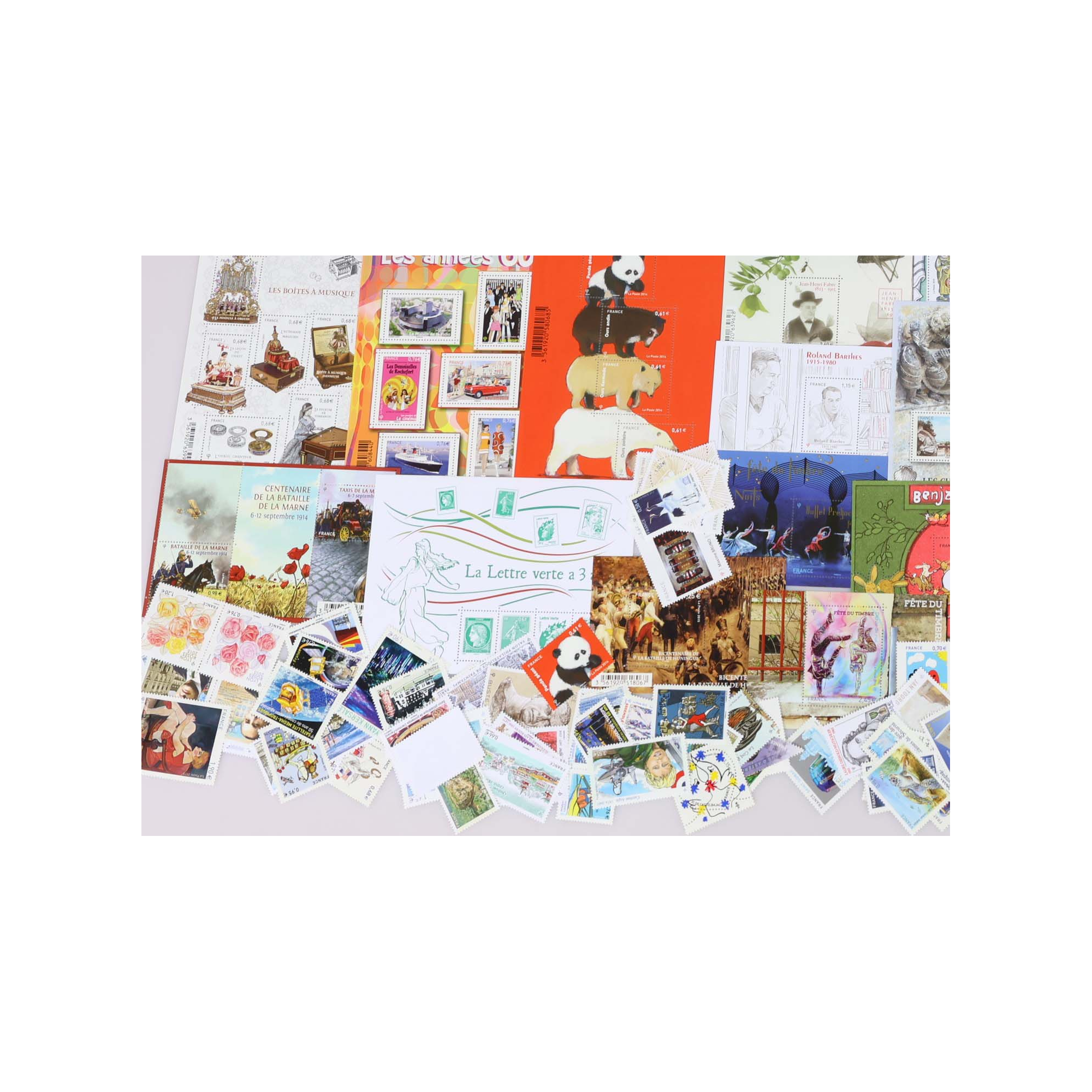 FRANCE DE 2014 A 2016 LOT DE TIMBRES ET BLOCS-FEUILLETS NEUFS** FACIALE 207€