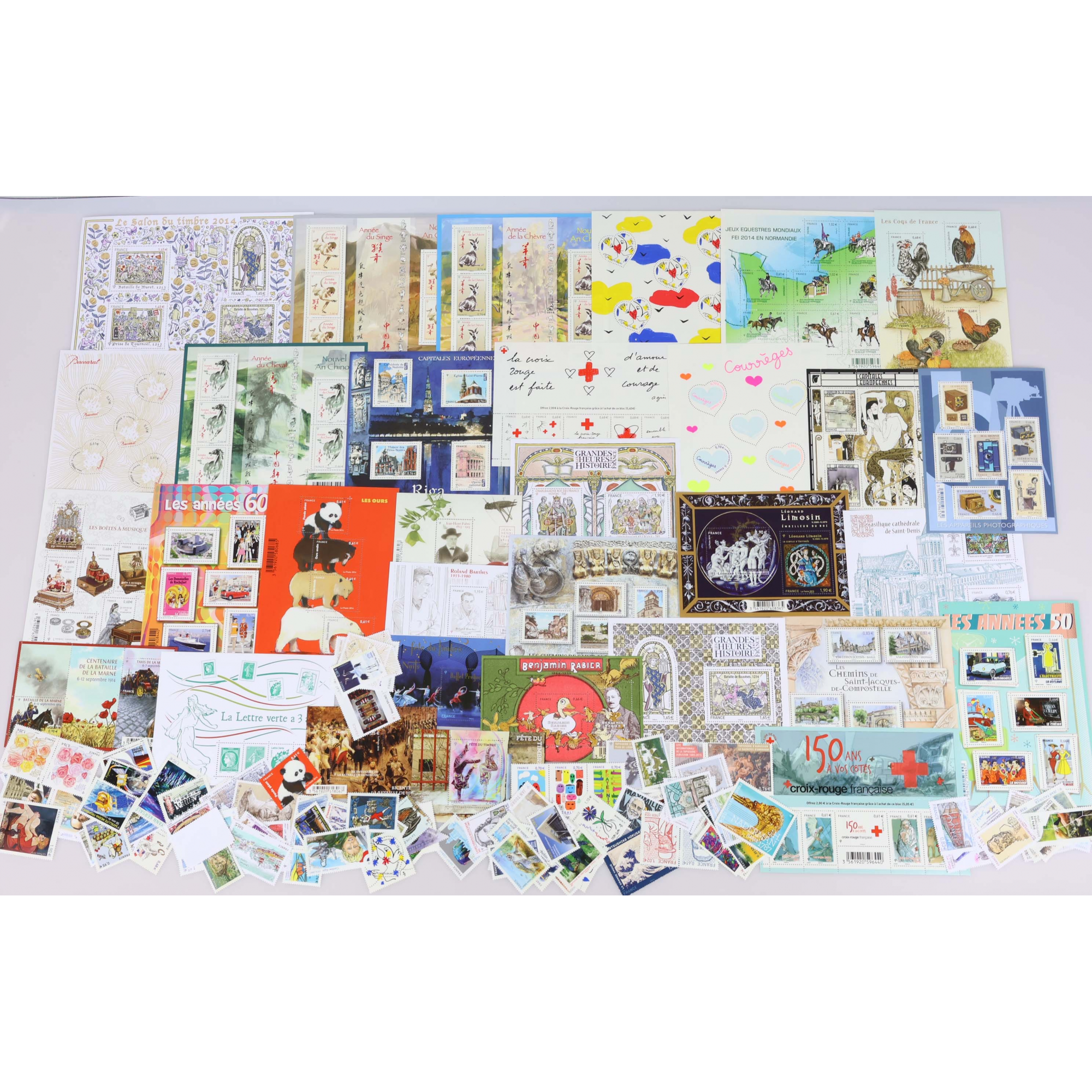 FRANCE DE 2014 A 2016 LOT DE TIMBRES ET BLOCS-FEUILLETS NEUFS** FACIALE 207€