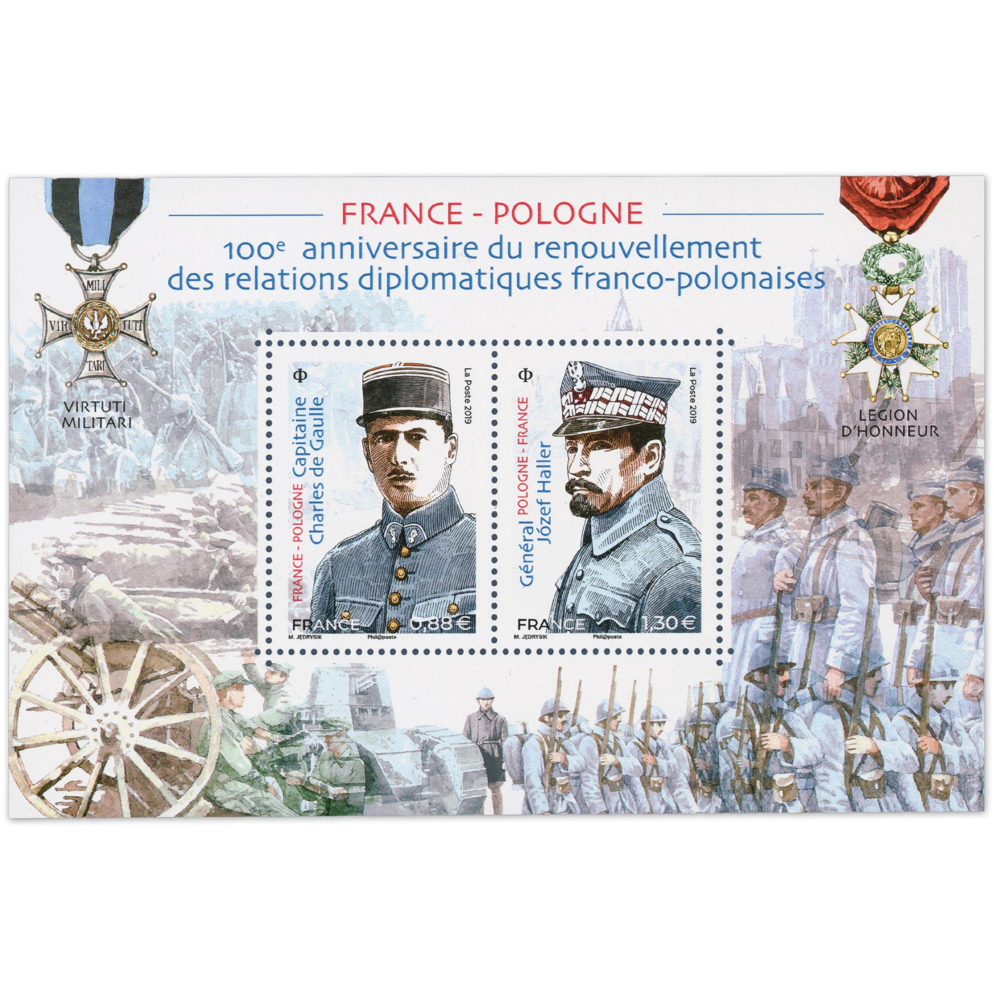 FEUILLET FRANCE N°F5311 RELATIONS DIPLOMATIQUES FRANCE-POLOGNE TIMBRES NEUFS**