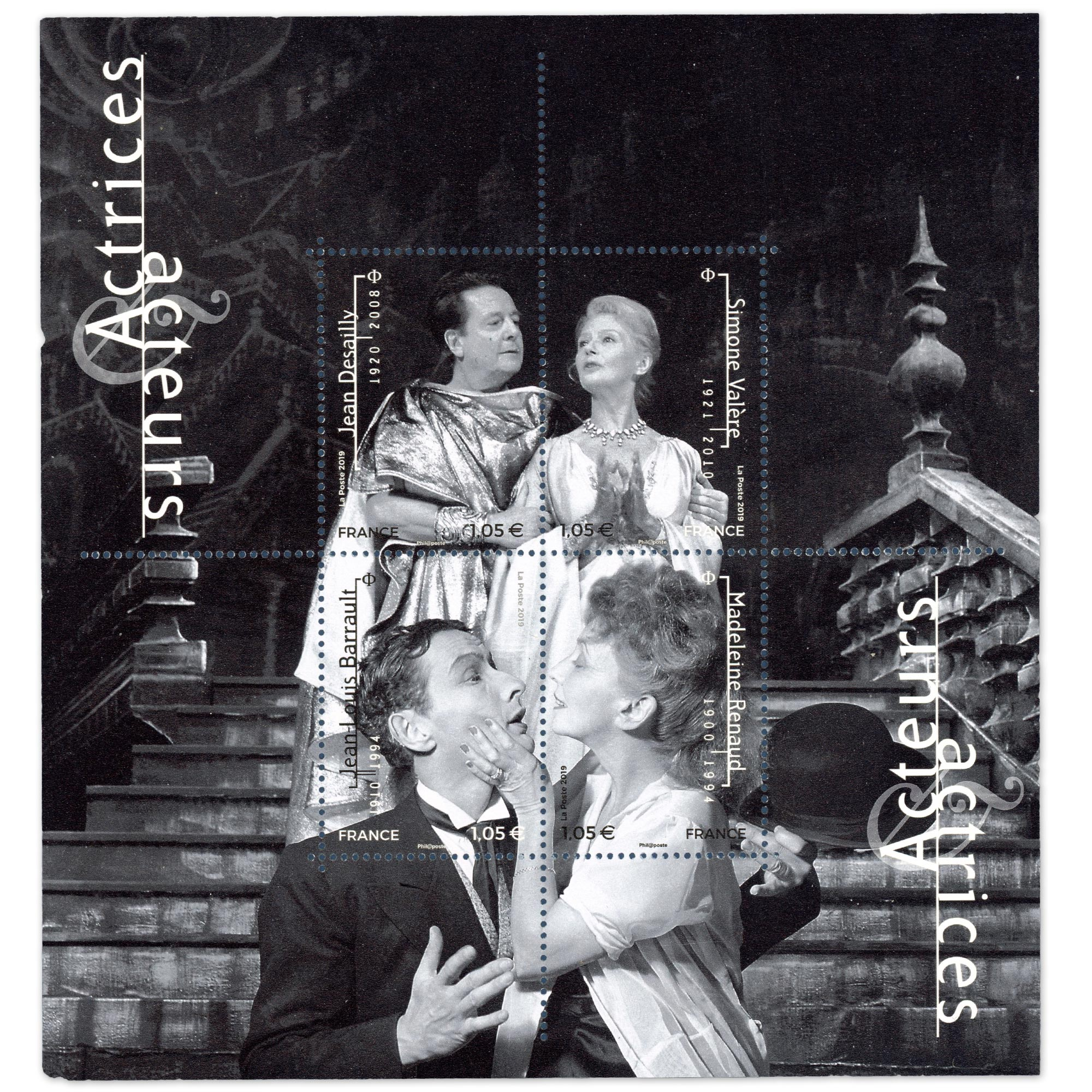 FEUILLET FRANCE N°F5362 ACTEURS ET ACTRICES TIMBRES NEUFS** ANNÉE 2019