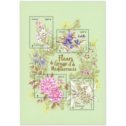 FEUILLET FRANCE NEUF** N°F5400 FLEURS DE GRASSE ET DE MÉDITERRANNÉE ANNÉE 2020