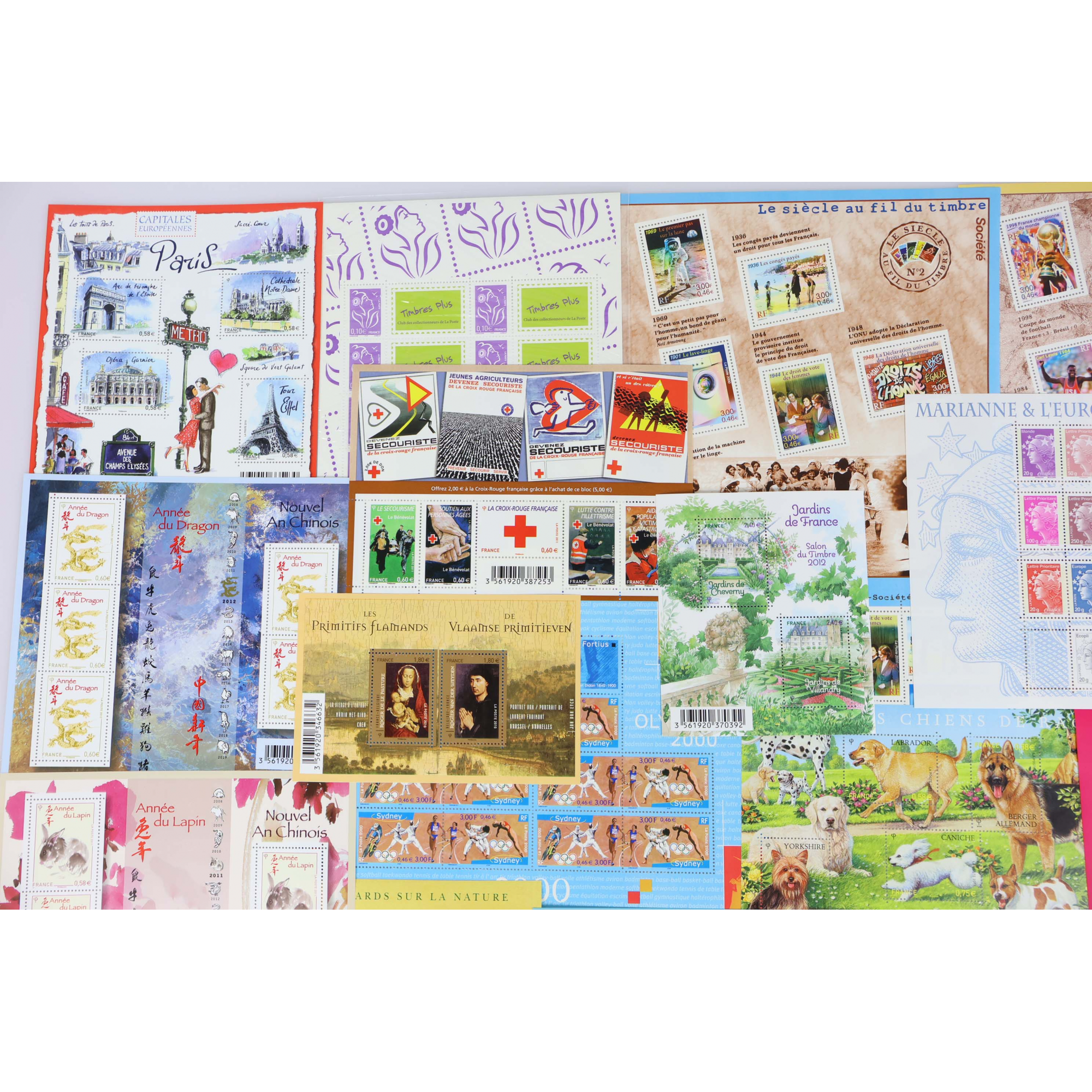LOT DE BLOCS DE FRANCE TIMBRES NEUFS FACIALE 101€ POUR COURRIERS / COLLECTION