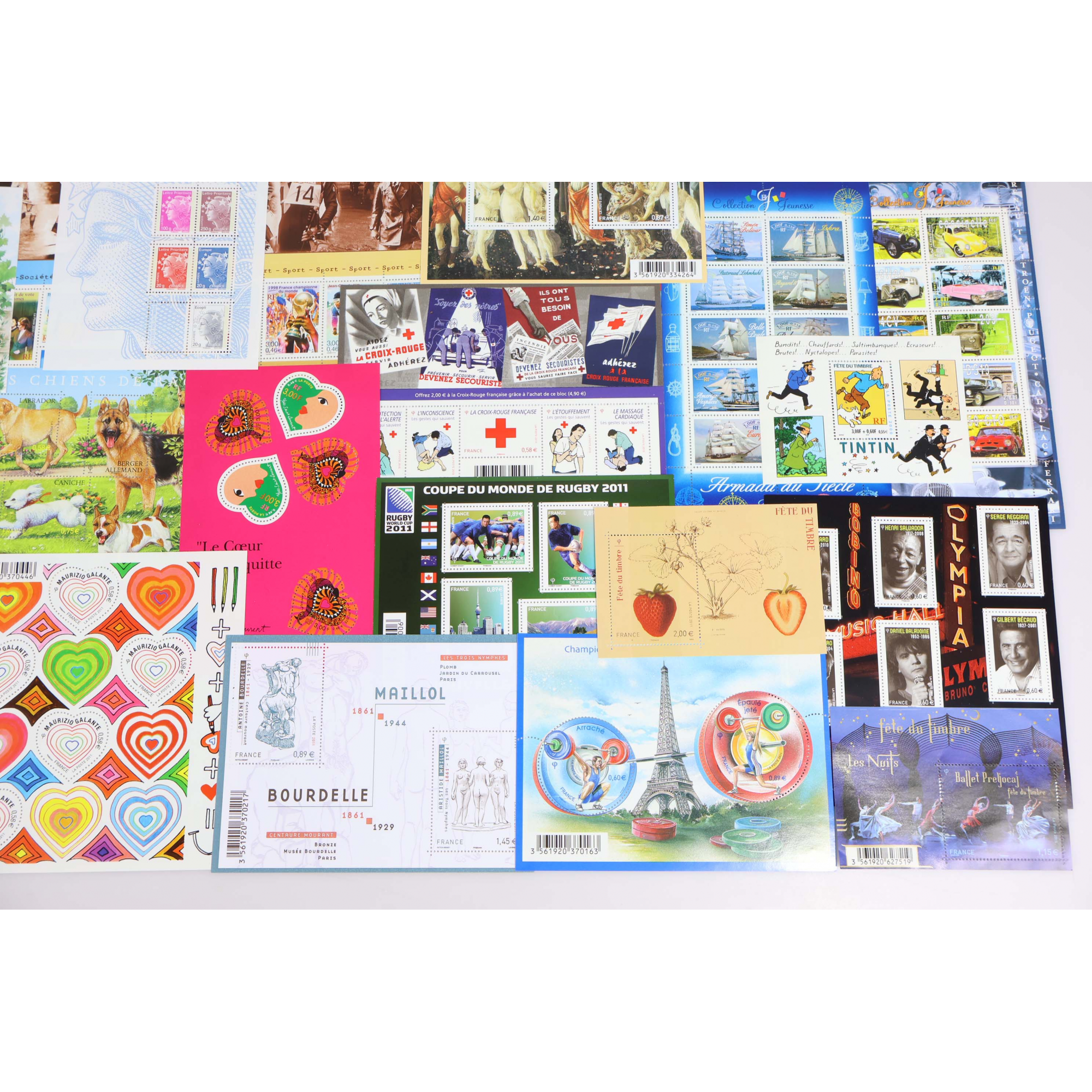 LOT DE BLOCS DE FRANCE TIMBRES NEUFS FACIALE 101€ POUR COURRIERS / COLLECTION