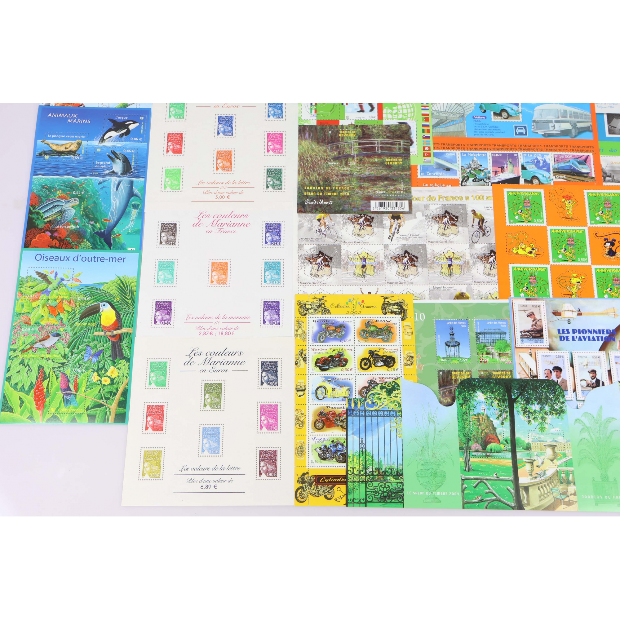 LOT DE BLOCS DE FRANCE TIMBRES NEUFS FACIALE 100€ POUR COURRIERS / COLLECTION