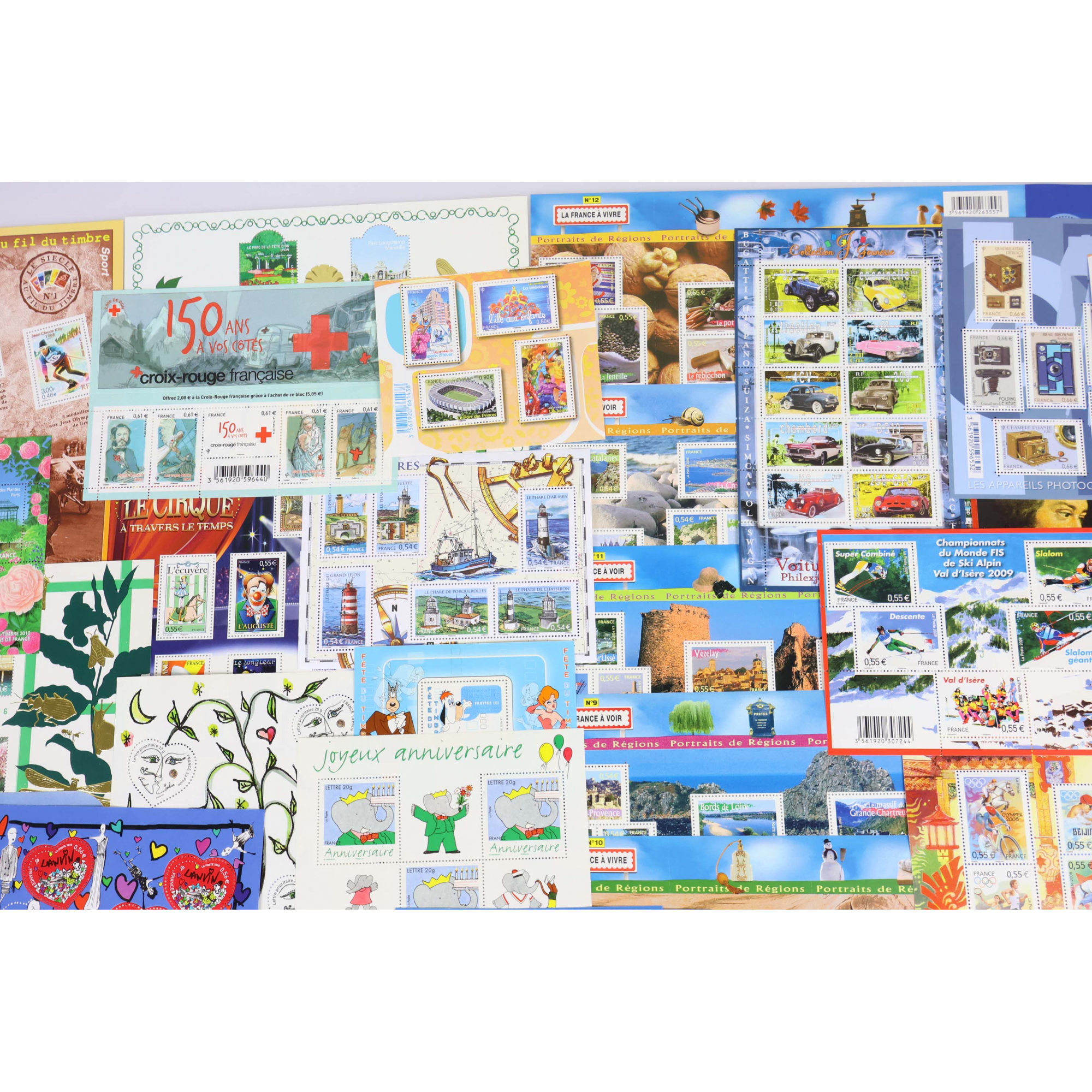 LOT DE BLOCS DE FRANCE TIMBRES NEUFS FACIALE 258€ POUR COURRIERS / COLLECTION