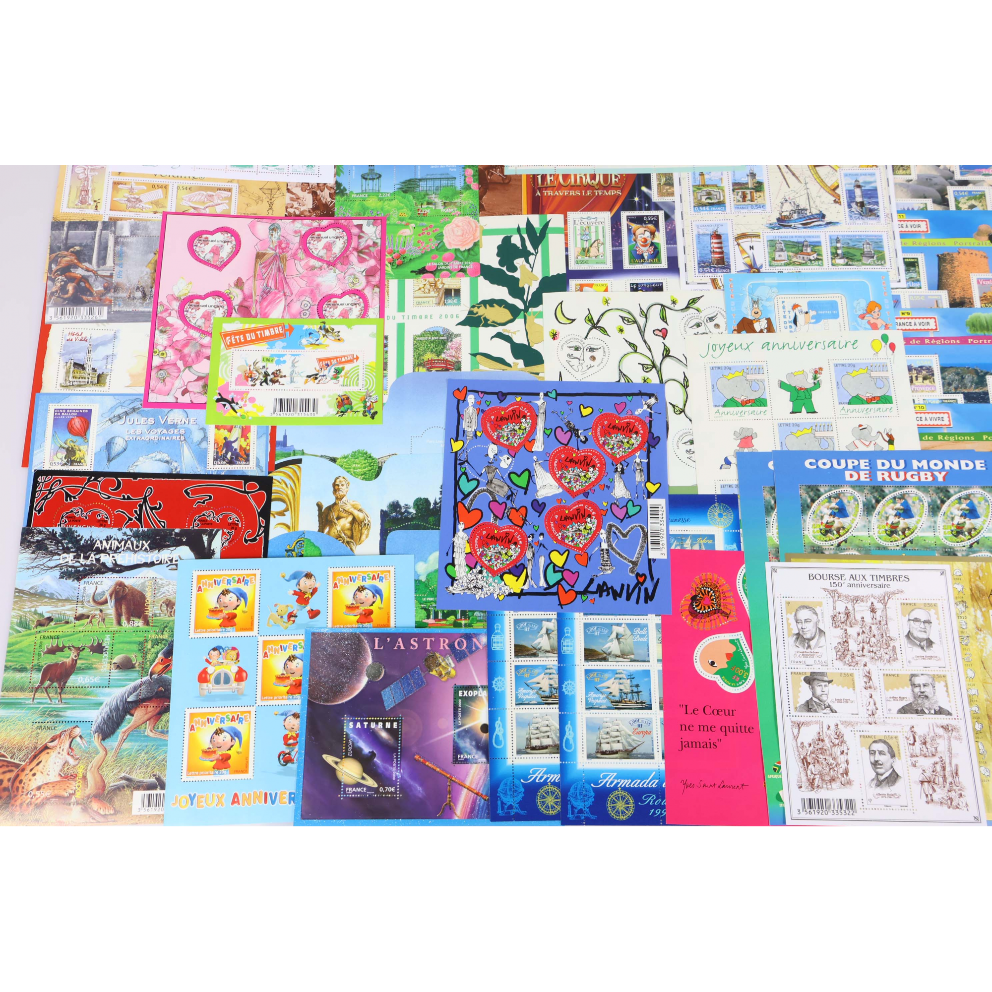 LOT DE BLOCS DE FRANCE TIMBRES NEUFS FACIALE 258€ POUR COURRIERS / COLLECTION