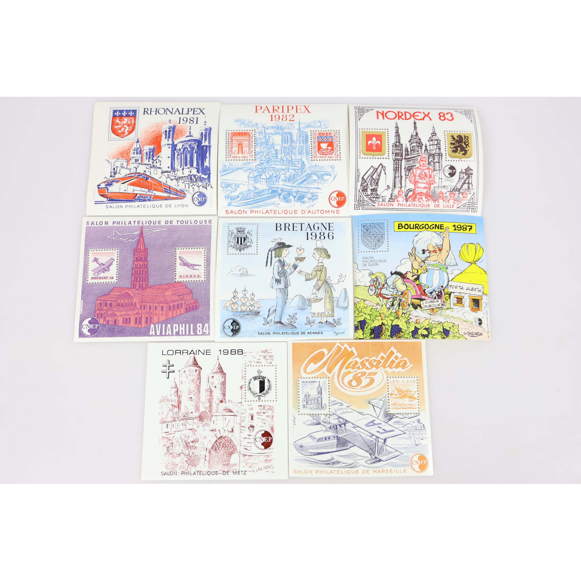 COLLECTION DE 8 BLOCS CNEP FRANCE DE 1981 A 1988 N°2 A 9 COTE 149€