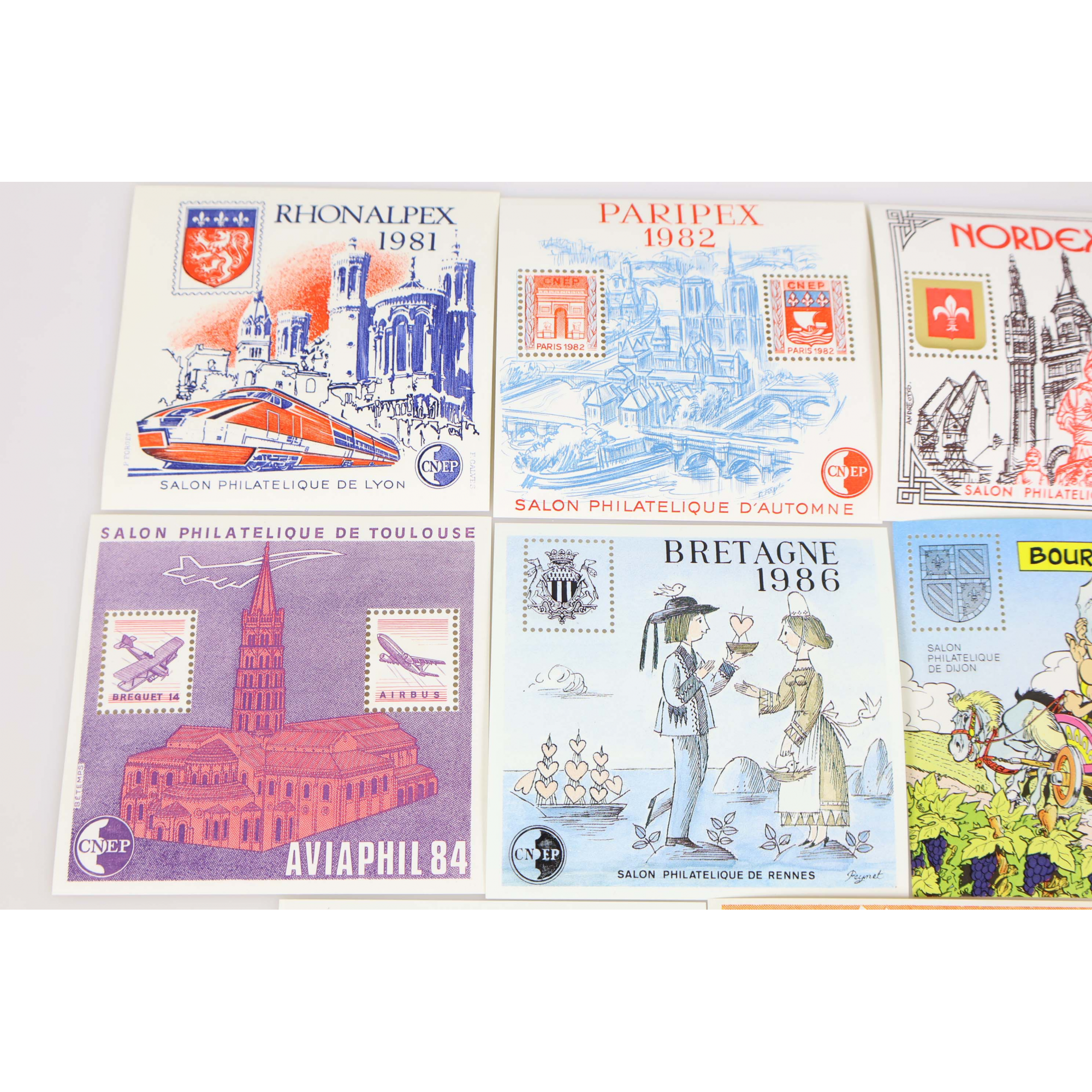 COLLECTION DE 8 BLOCS CNEP FRANCE DE 1981 A 1988 N°2 A 9 COTE 149€