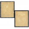 TIMBRES TAXE N°61 ET 62 NEUFS* RECOUVREMENT COTE 298€ 2F BLEU ET SEPIA