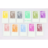 TIMBRES FRANCE AUTOADHÉSIFS MARIANNES 208 À 218 AVEC BORD DE FEUILLE, ANNÉE 2008