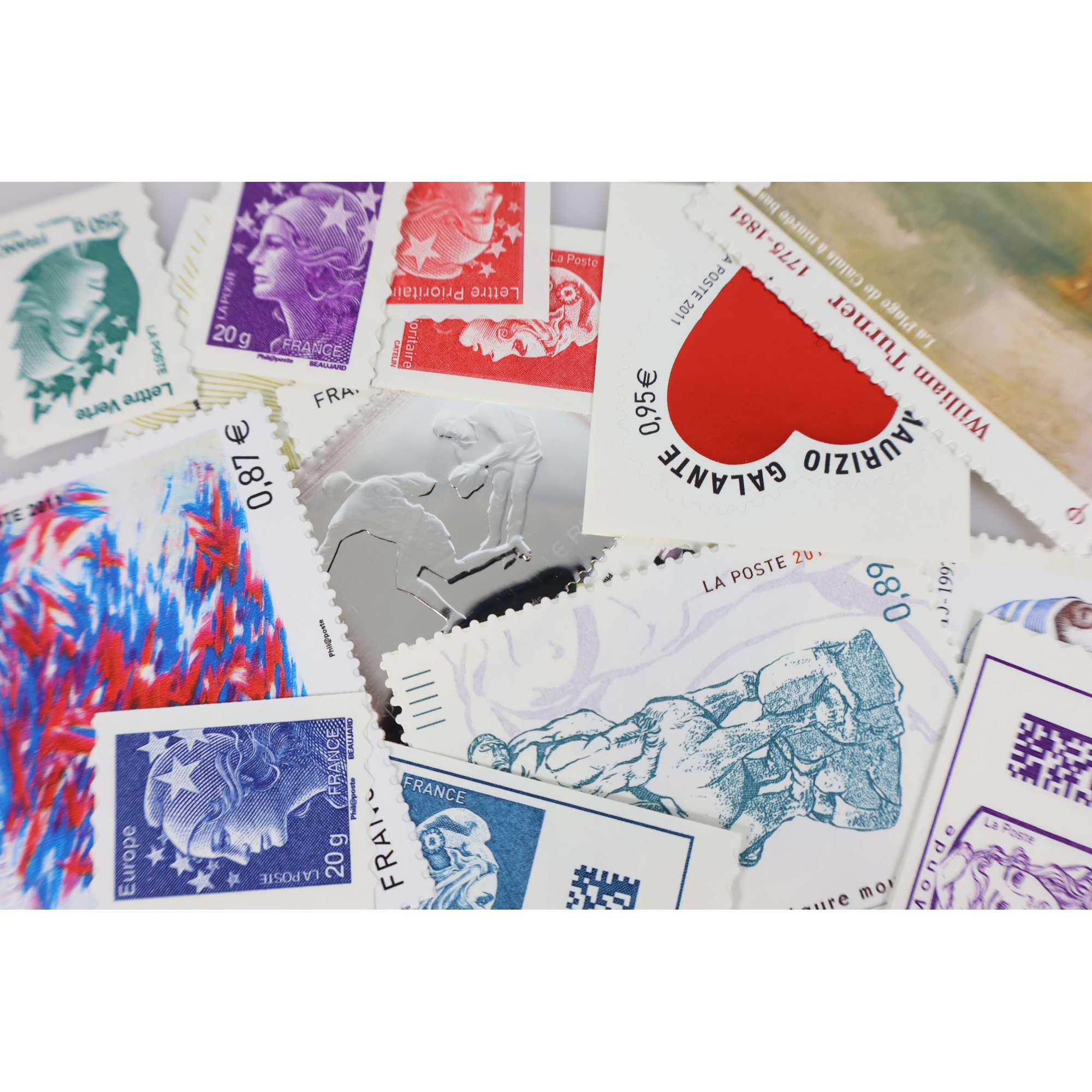 LOT DE TIMBRES AUTOADHÉSIFS DE FRANCE DE 2010/2020 TIMBRES NEUFS COTE IMPORTANTE