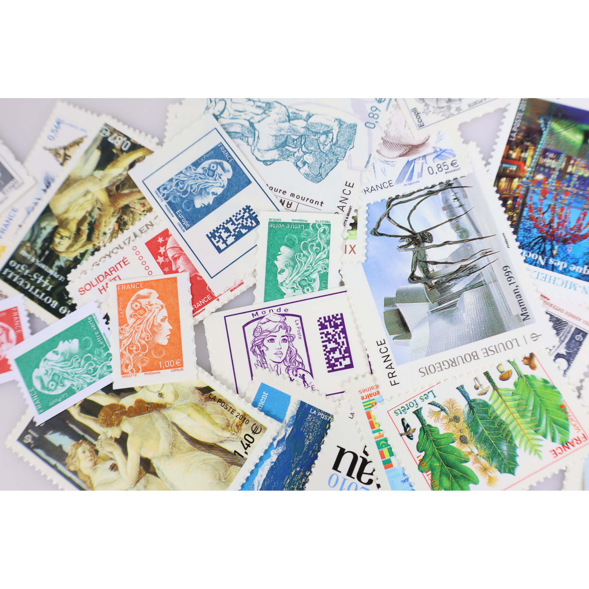 LOT DE TIMBRES AUTOADHÉSIFS DE FRANCE DE 2010/2020 TIMBRES NEUFS COTE IMPORTANTE
