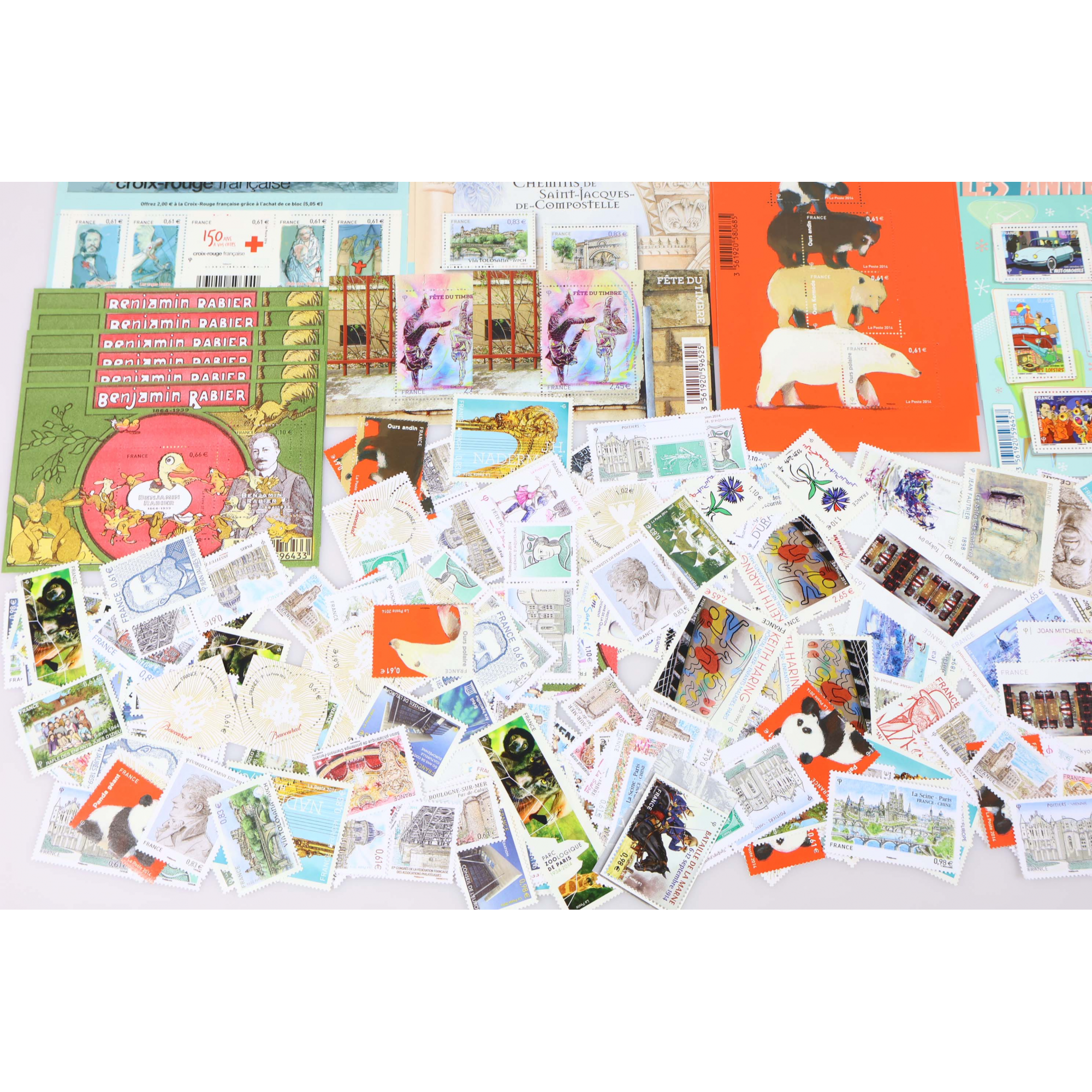 FRANCE LOT DE 2014 TIMBRES ET BLOCS-FEUILLETS NEUFS** PLUSIEURS EX, FACIALE 507€