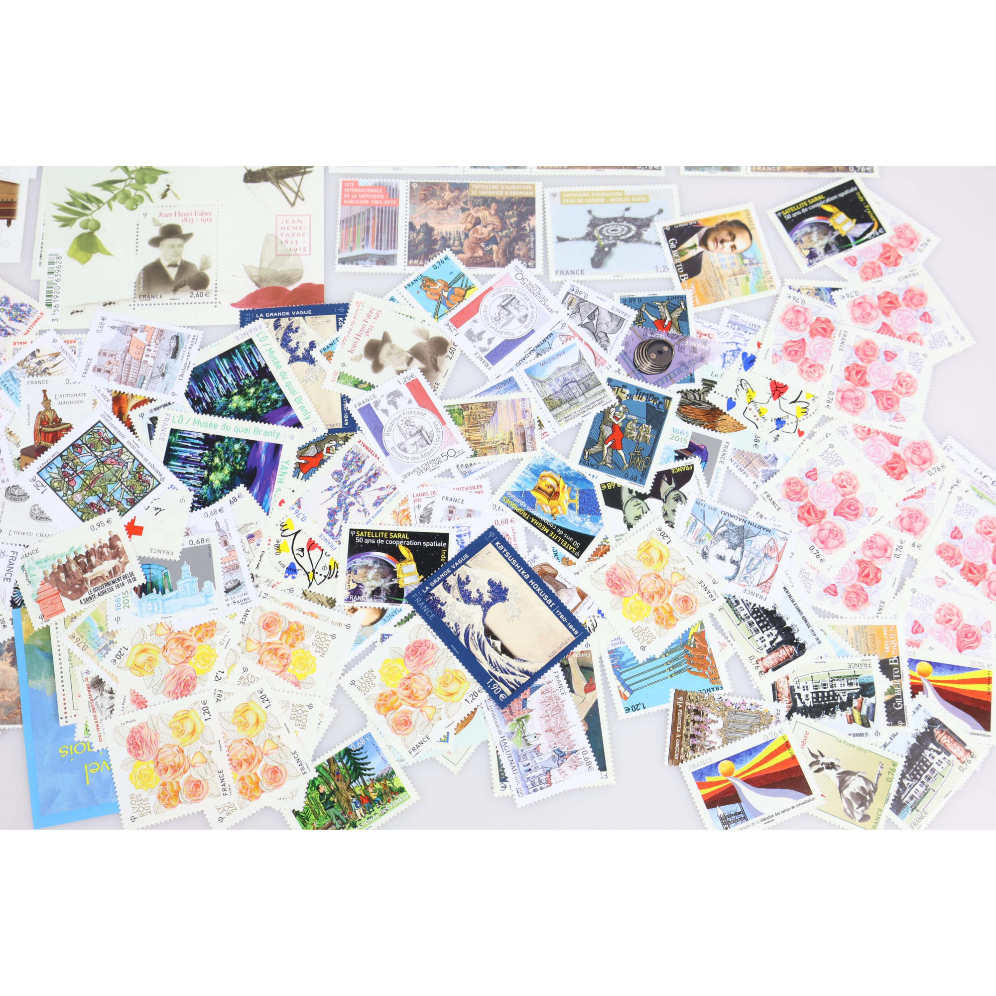 FRANCE LOT DE 2015 TIMBRES ET BLOCS-FEUILLETS NEUFS** PLUSIEURS EX, FACIALE 295€