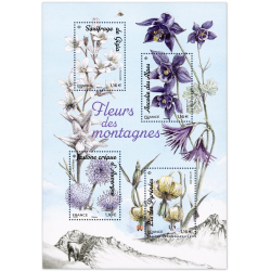 FEUILLET FRANCE N°F5652 FLEURS DES MONTAGNES TIMBRES NEUFS** ANNÉE 2023