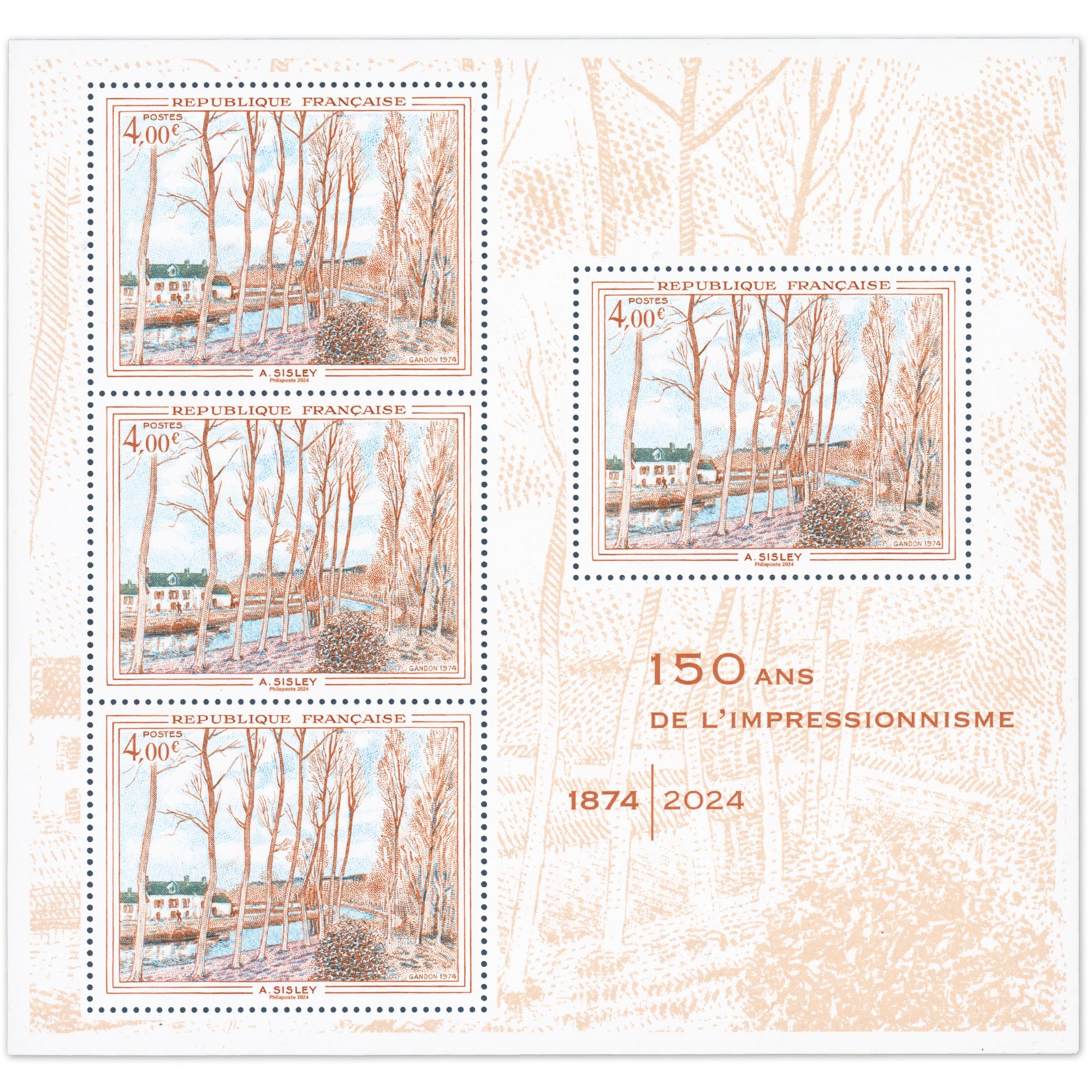 FEUILLET FRANCE N°F5789 150 ANS DE L'IMPRESSIONNISME TIMBRES NEUFS** 2024
