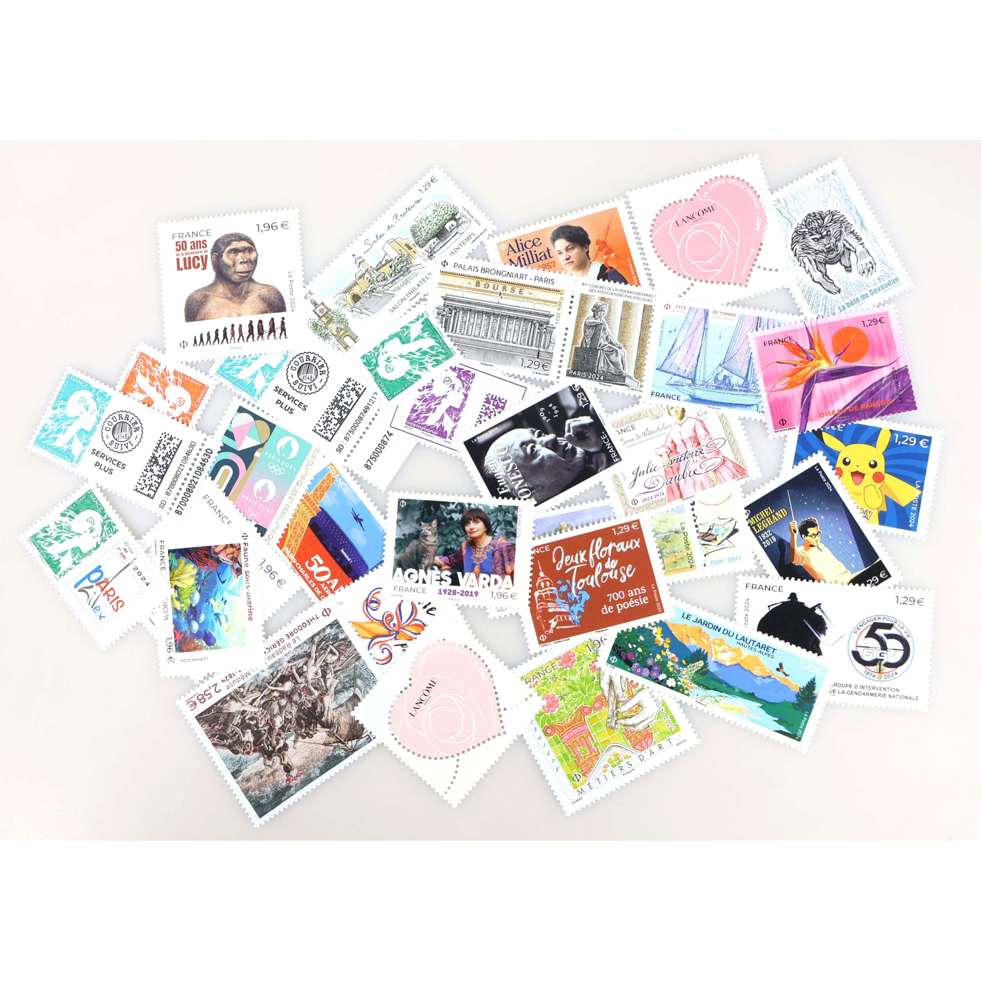 LOT DE TIMBRES DE COLLECTION DE FRANCE DE 2024 TIMBRES NEUFS** NOUVEAUTÉS