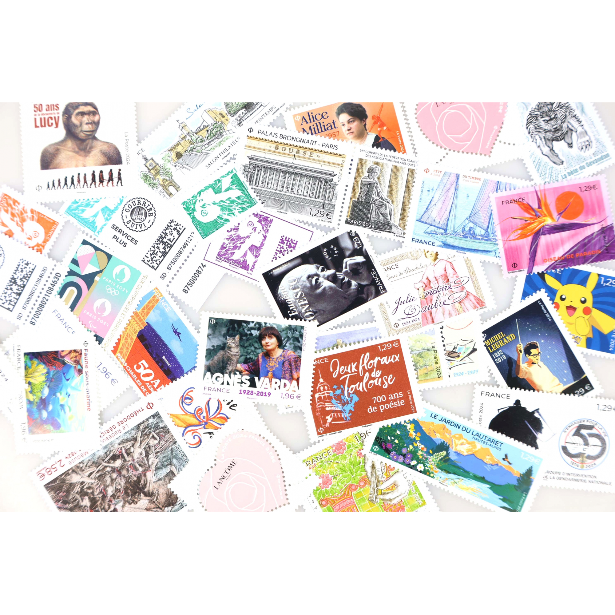 LOT DE TIMBRES DE COLLECTION DE FRANCE DE 2024 TIMBRES NEUFS** NOUVEAUTÉS