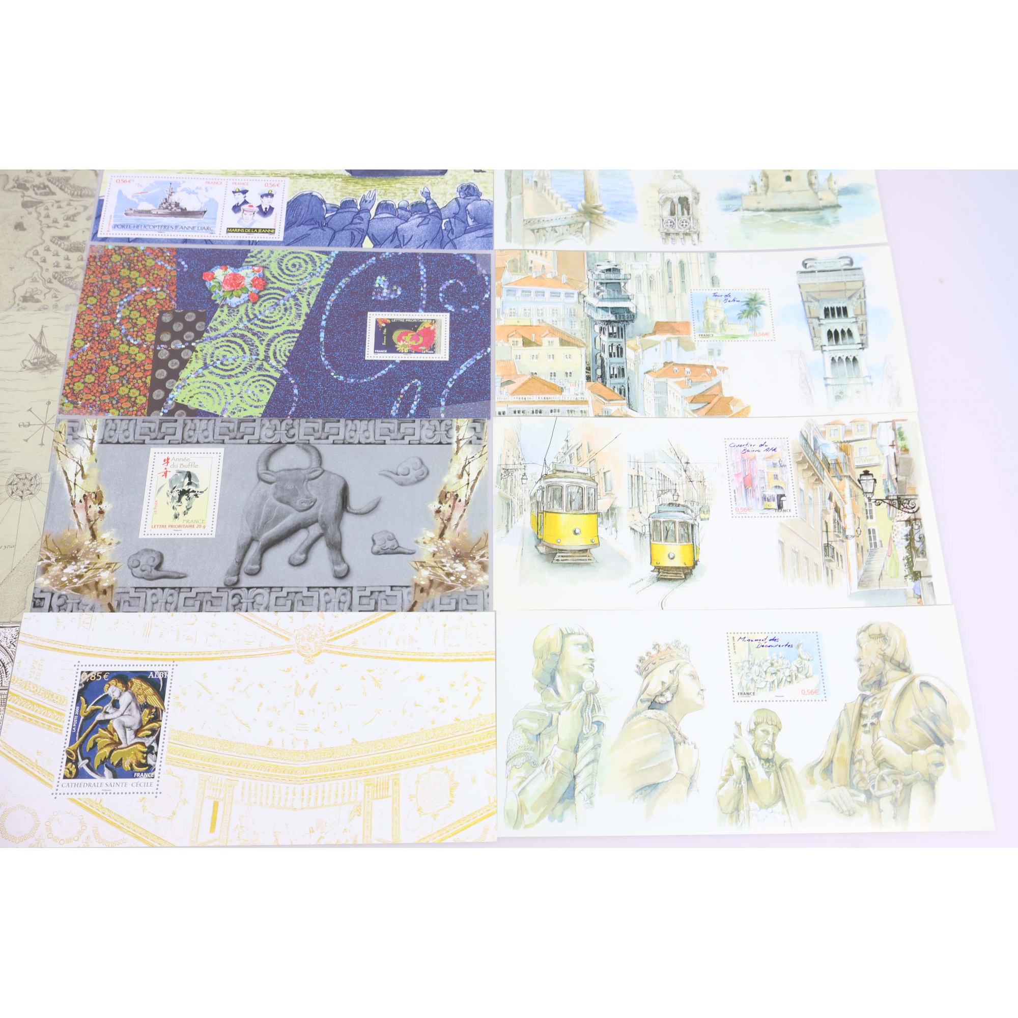 FRANCE COLLECTION BLOCS SOUVENIRS ANNÉES COMPLÈTES 2007 À 2009 TIMBRES NEUFS**