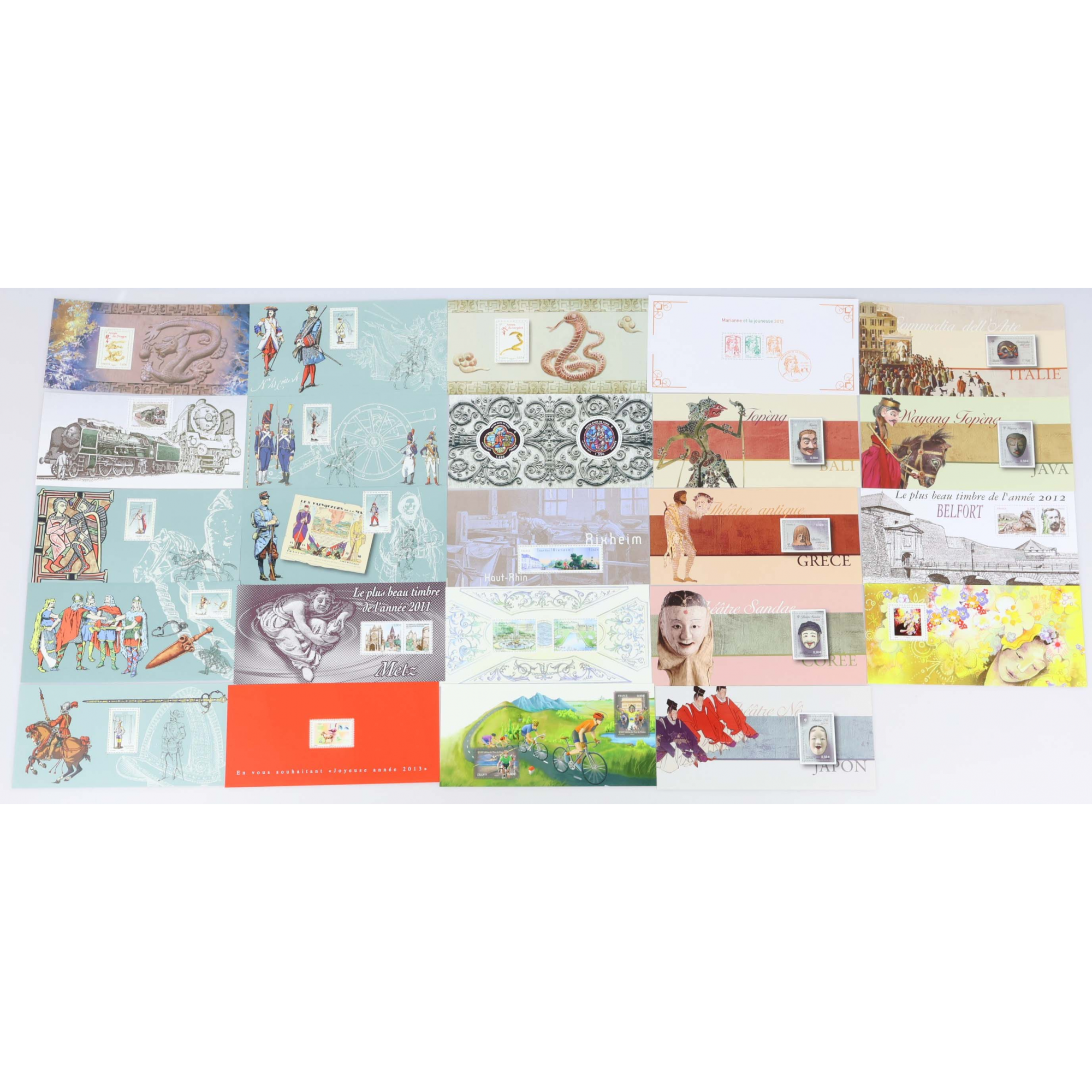 FRANCE COLLECTION BLOCS SOUVENIRS ANNÉES COMPLÈTES 2012 ET 2013 TIMBRES NEUFS**