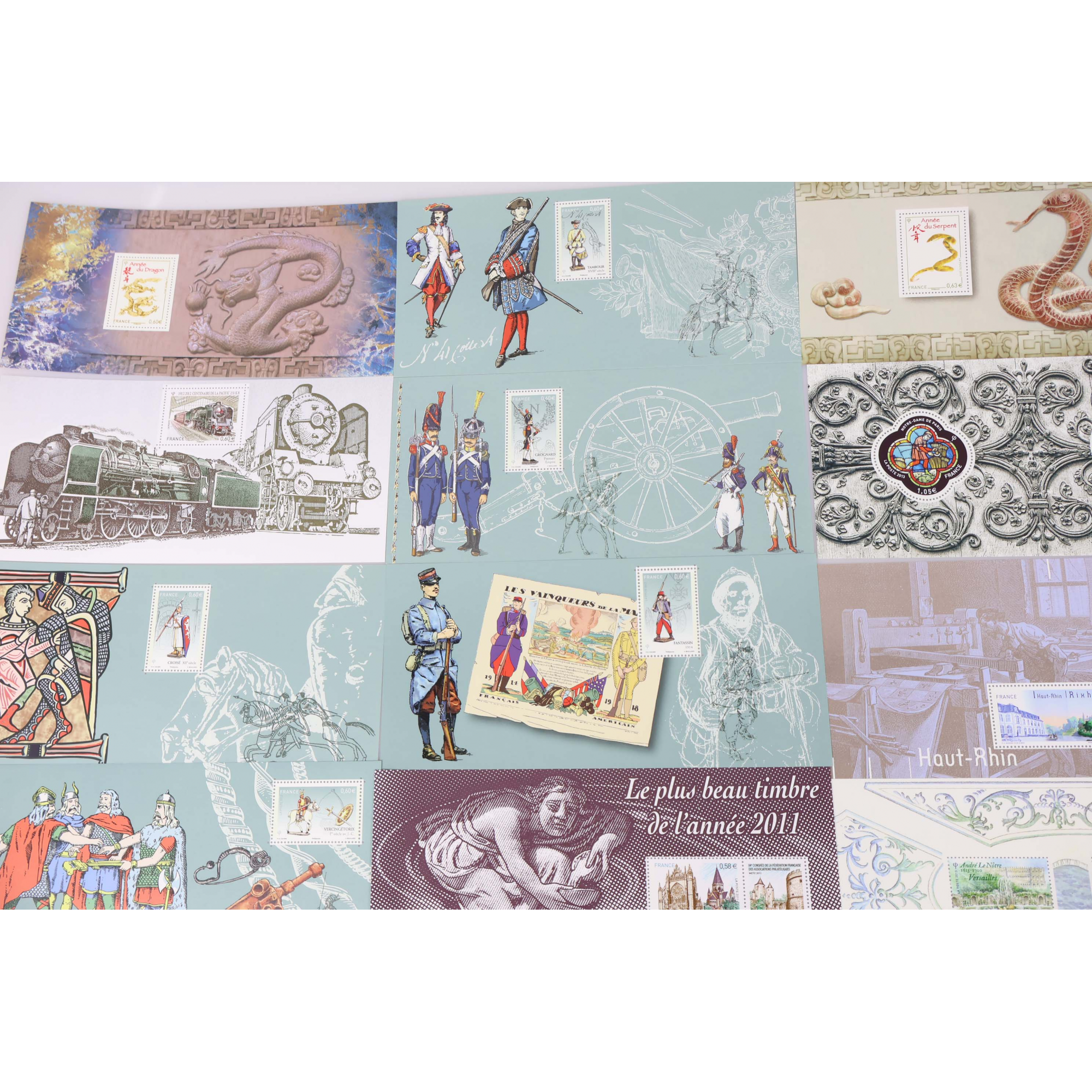 FRANCE COLLECTION BLOCS SOUVENIRS ANNÉES COMPLÈTES 2012 ET 2013 TIMBRES NEUFS**