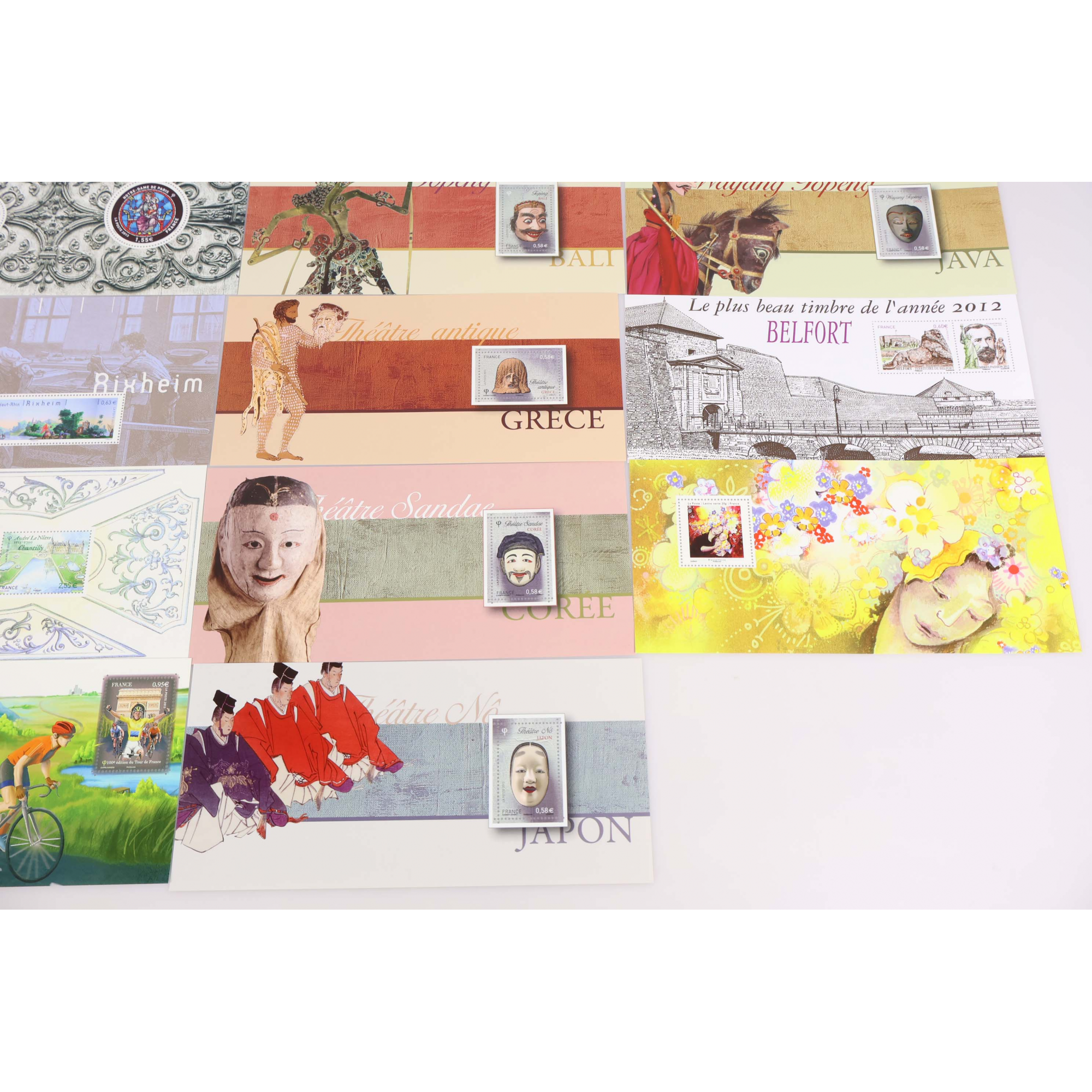 FRANCE COLLECTION BLOCS SOUVENIRS ANNÉES COMPLÈTES 2012 ET 2013 TIMBRES NEUFS**