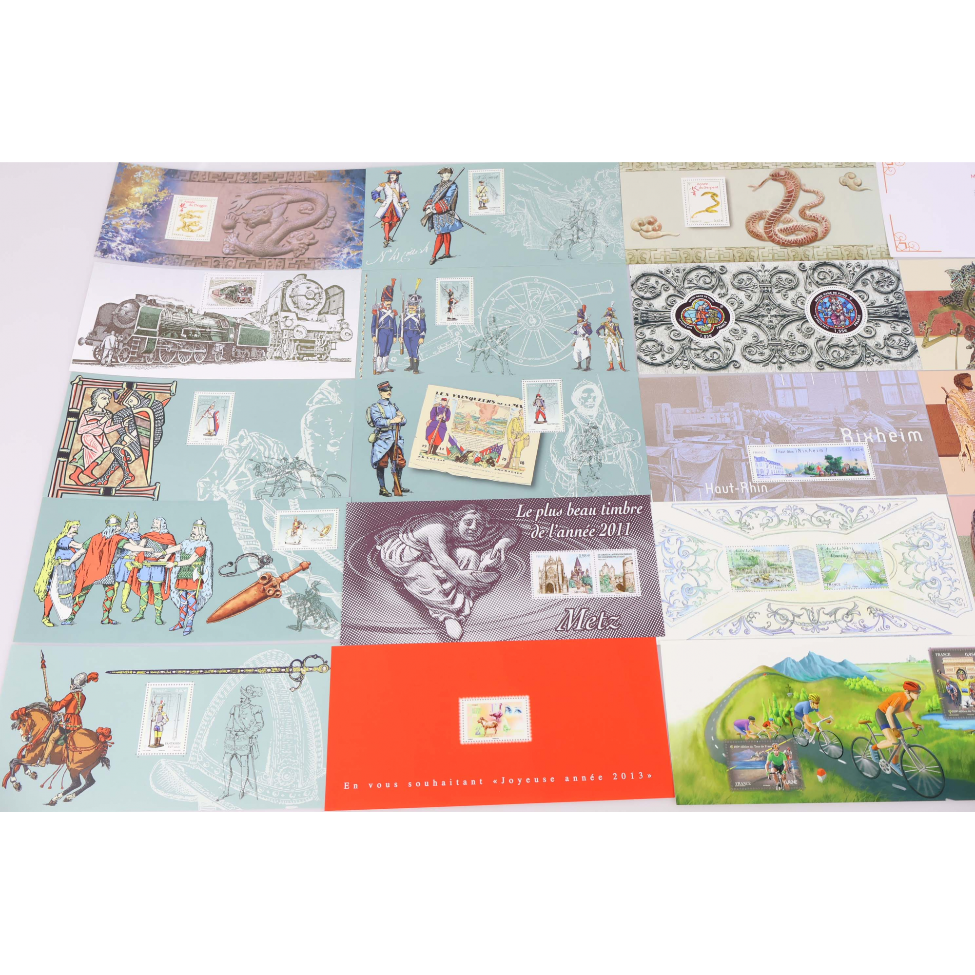 FRANCE COLLECTION BLOCS SOUVENIRS ANNÉES COMPLÈTES 2012 ET 2013 TIMBRES NEUFS**