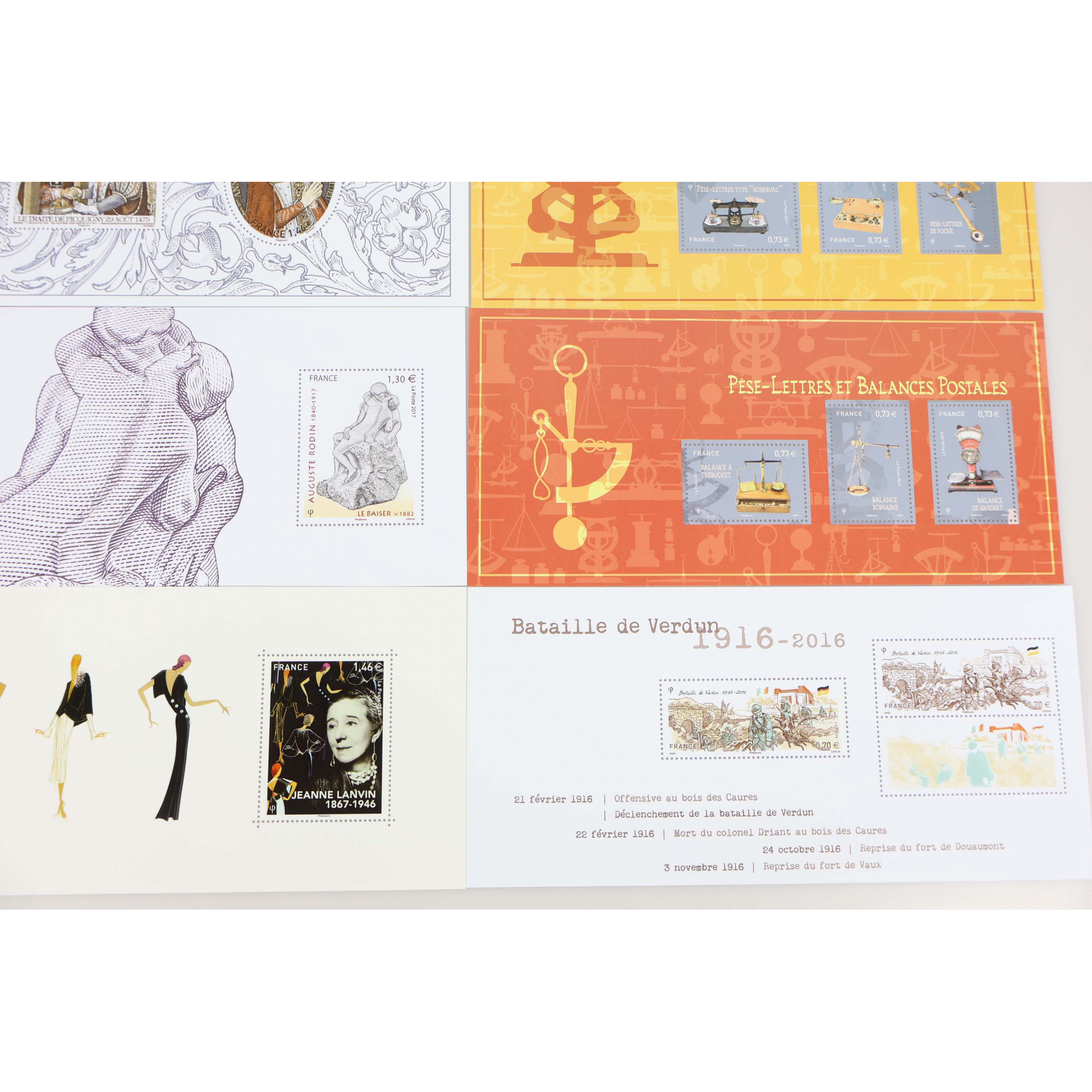 FRANCE COLLECTION BLOCS SOUVENIRS ANNÉE COMPLÈTE 2017 TIMBRES NEUFS N°132 À 141